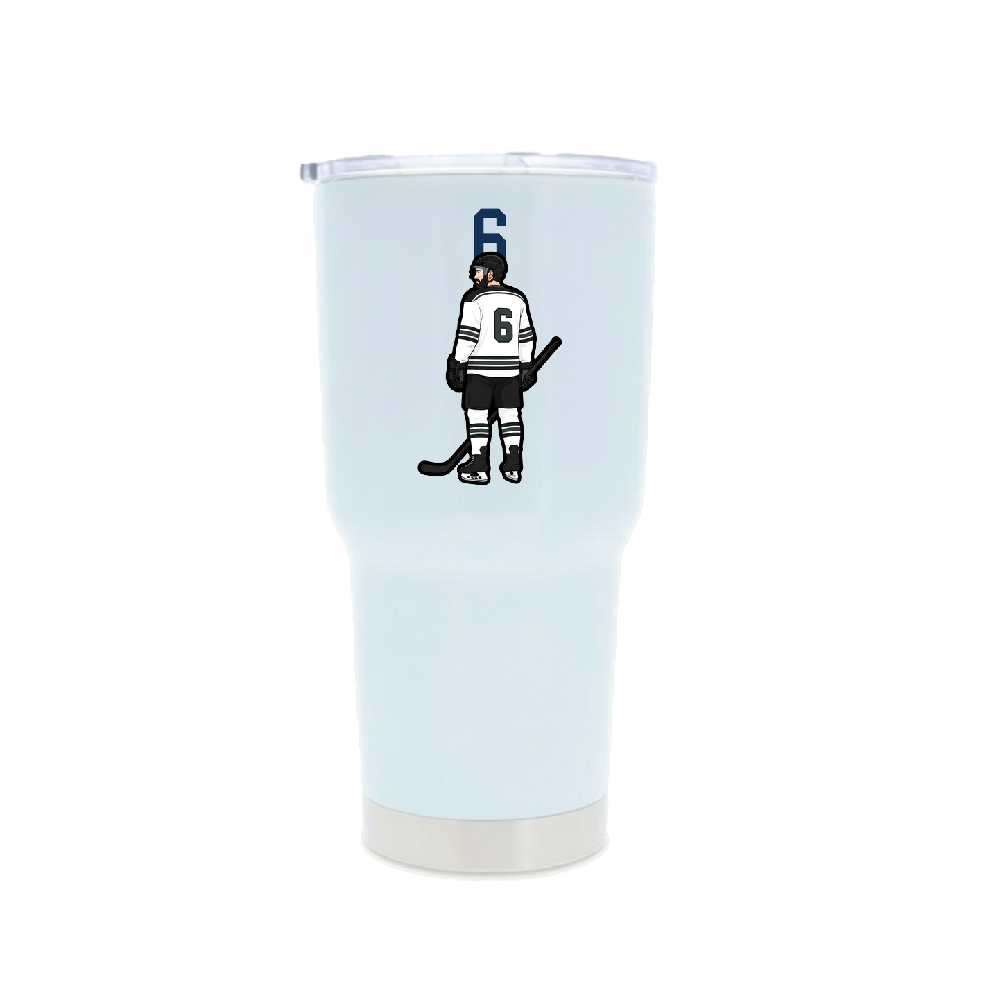 30oz Stainless Steel Tumbler — Number Top in White
