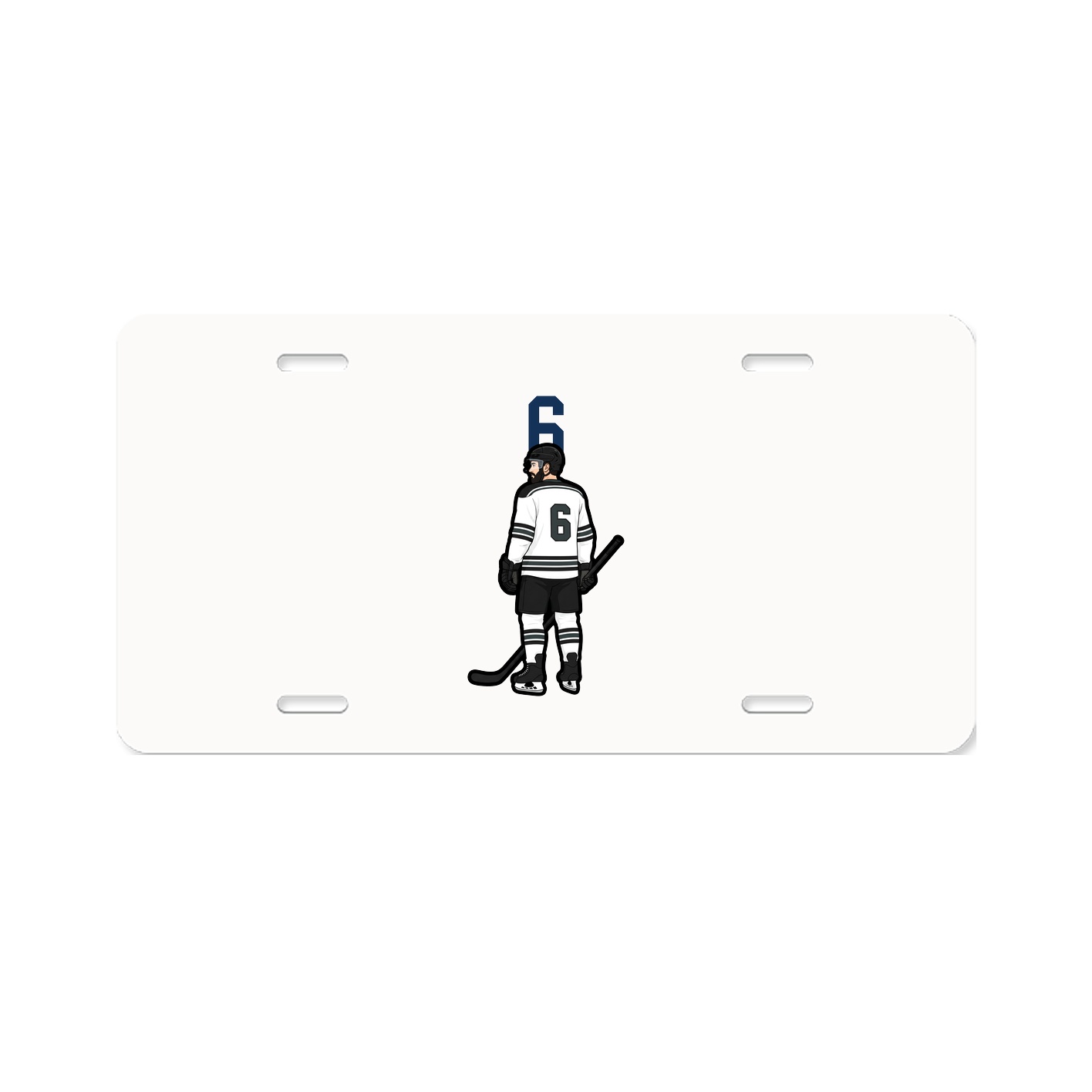 License Plate — Number Top in Classic