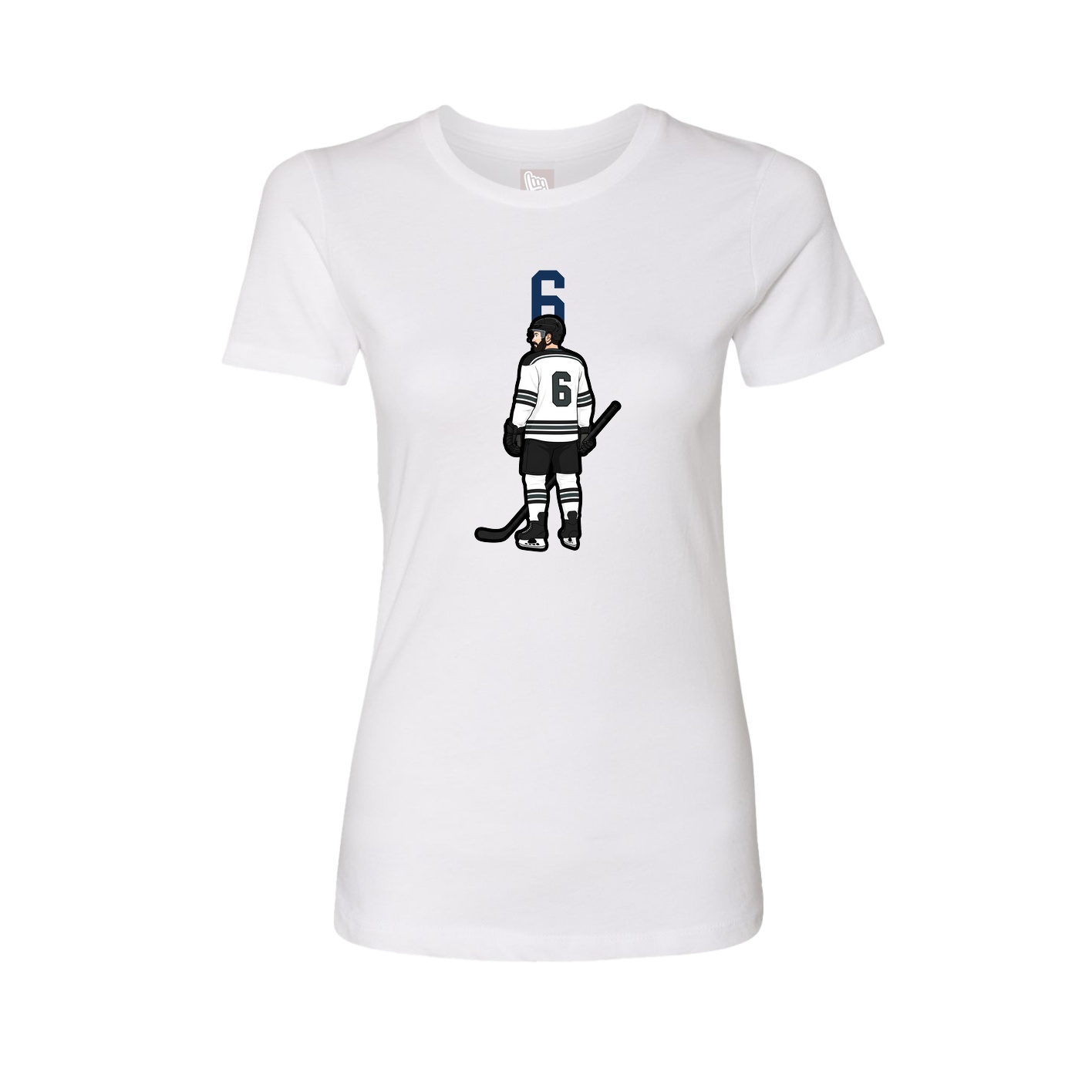 Fitted Women's Tee — Number Top in White