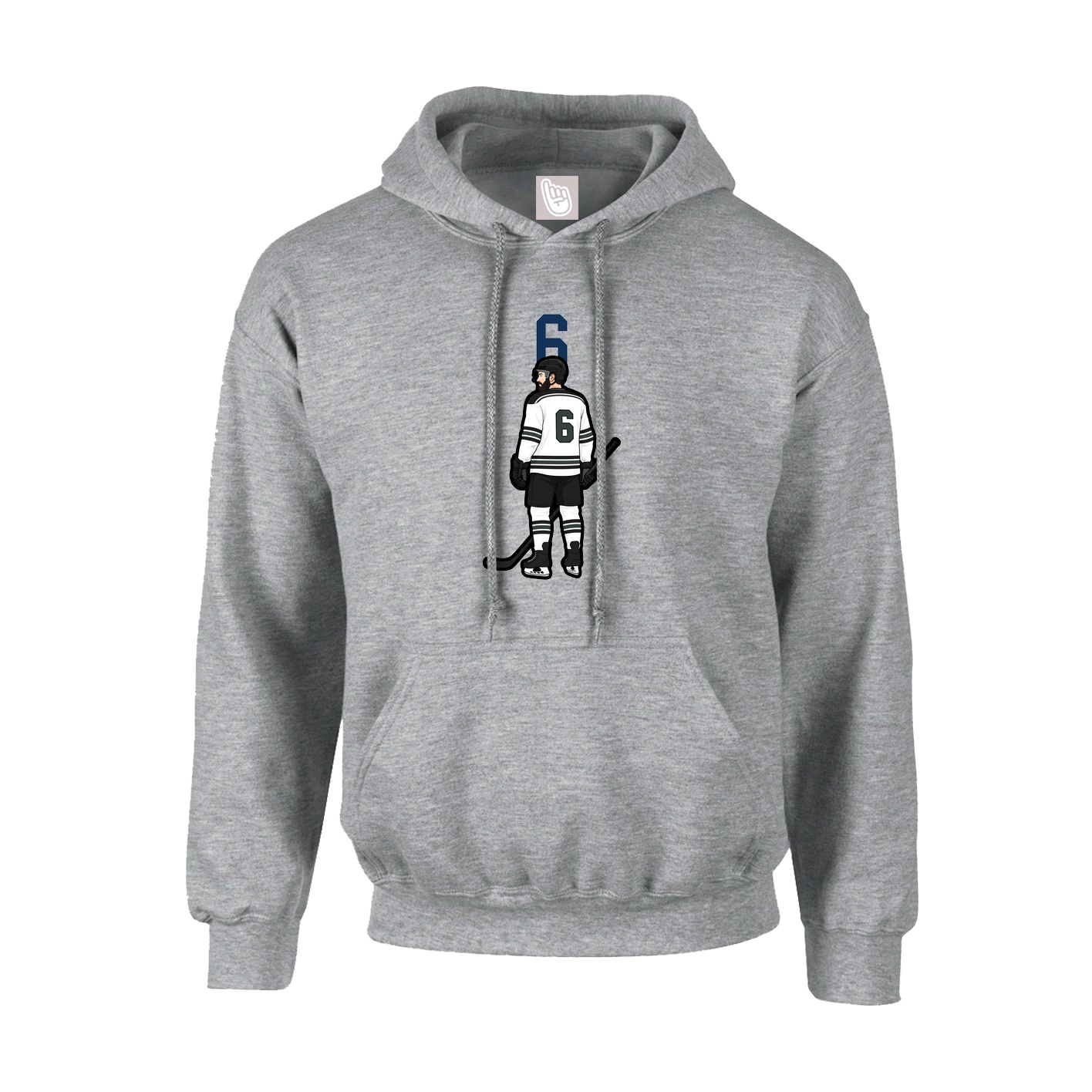 Hoodie — Number Top in Grey
