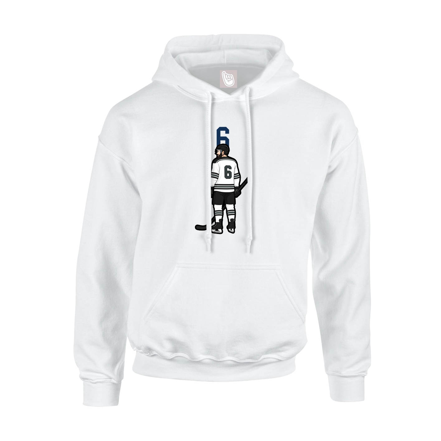 Hoodie — Number Top in White
