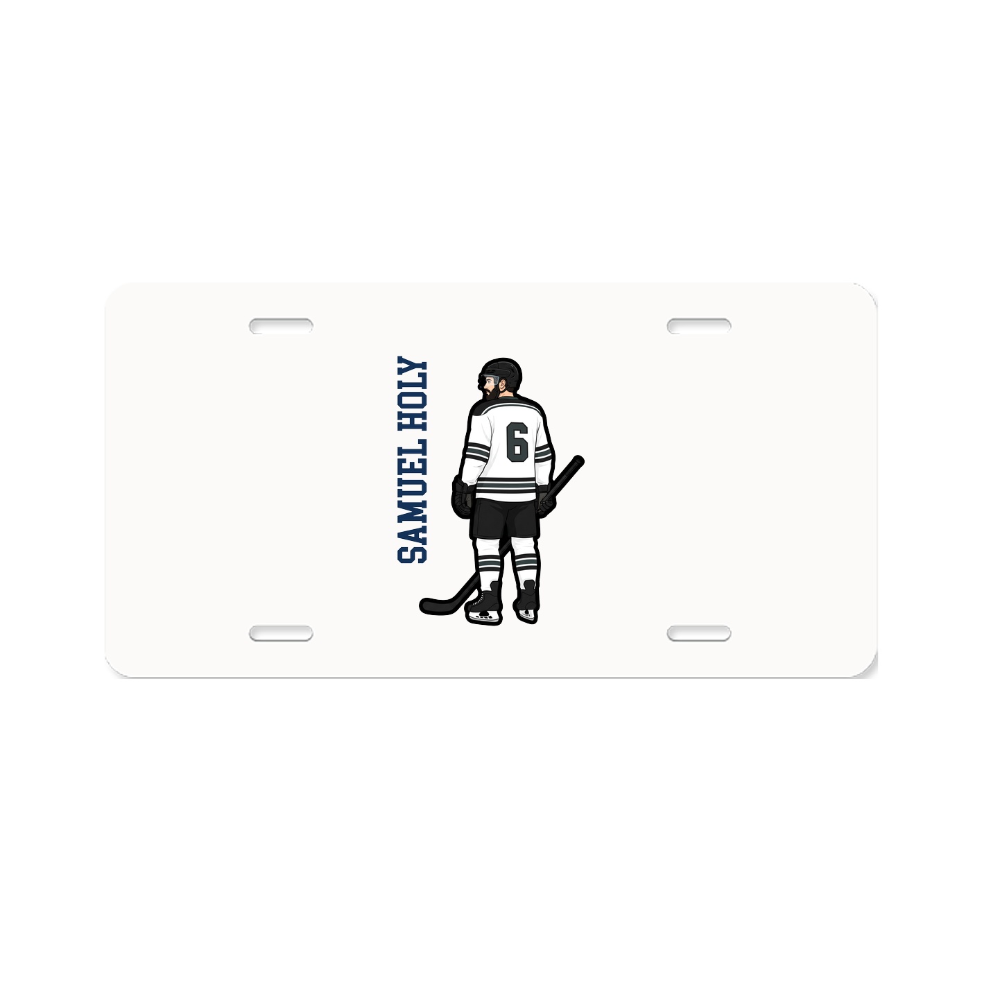 License Plate — Name Vertical in Classic