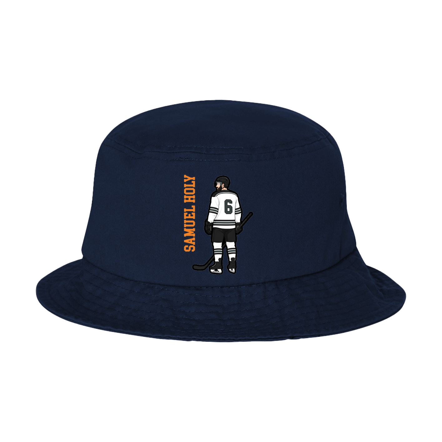 Bucket Cap — Name Vertical in Navy