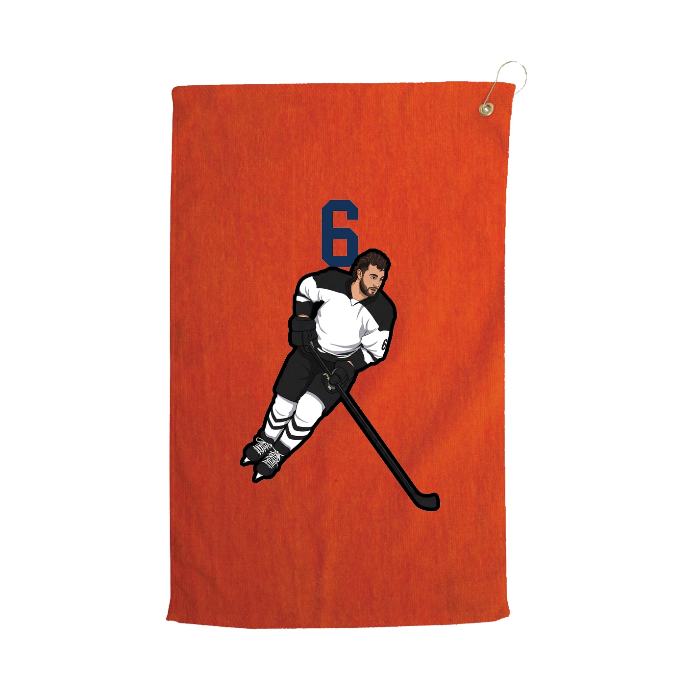 Golf Towel — Number Top in Orange