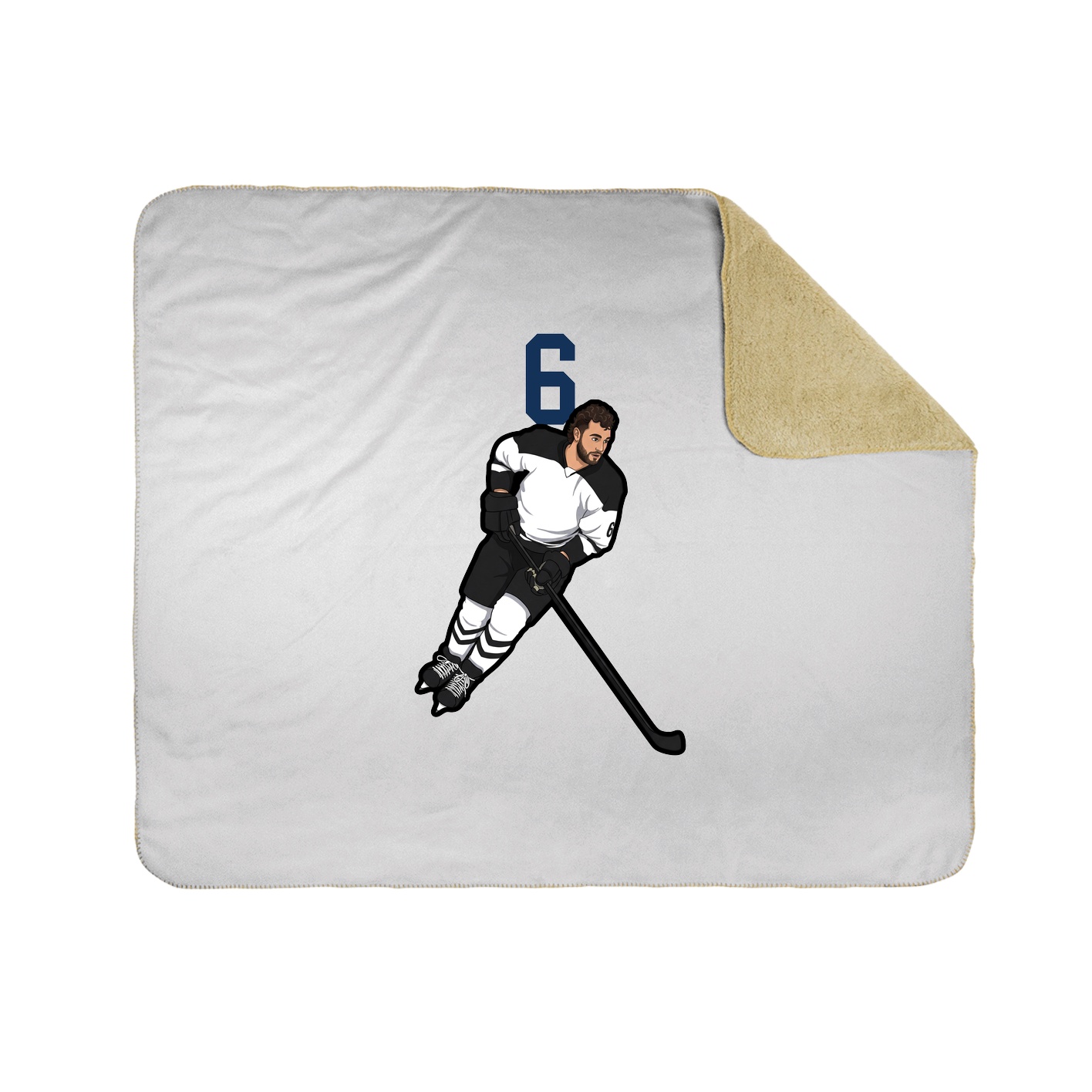 Throw Blanket — Number Top in White