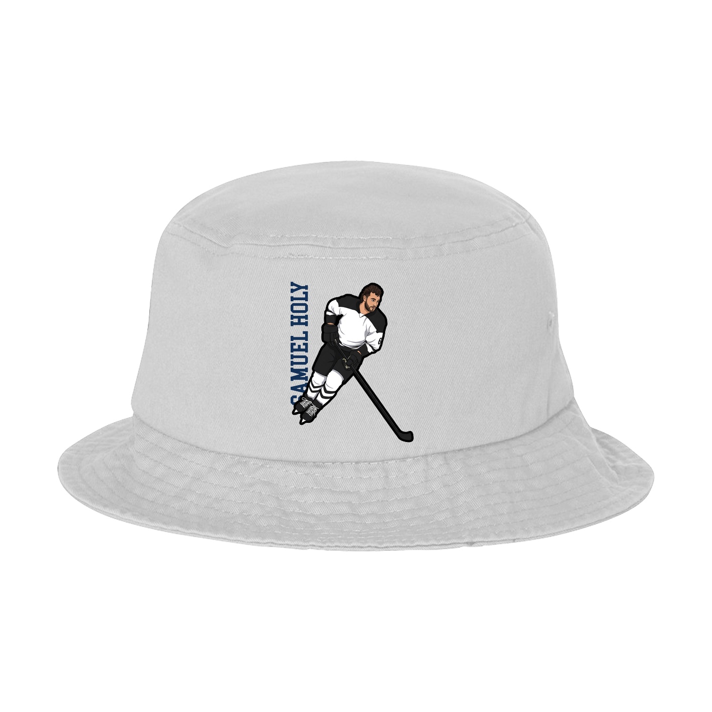 Bucket Cap — Name Vertical in White
