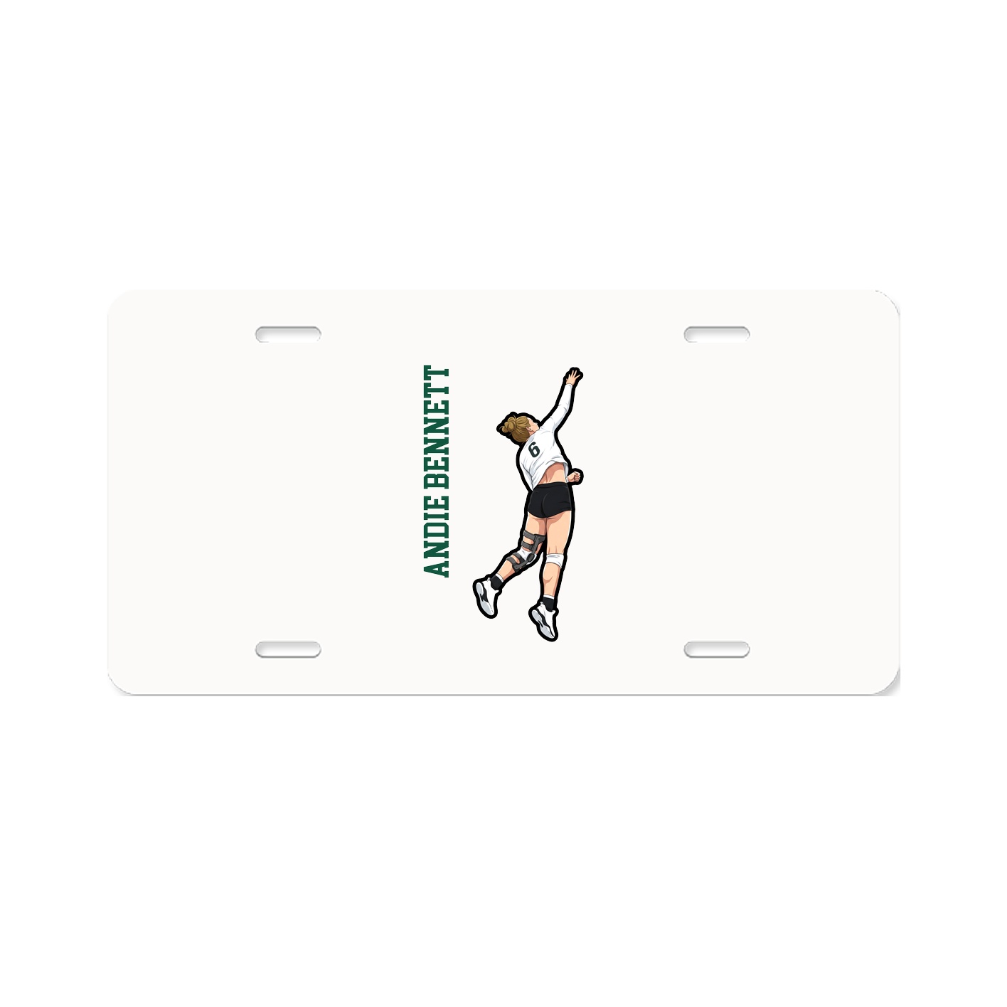 License Plate — Name Vertical in Classic