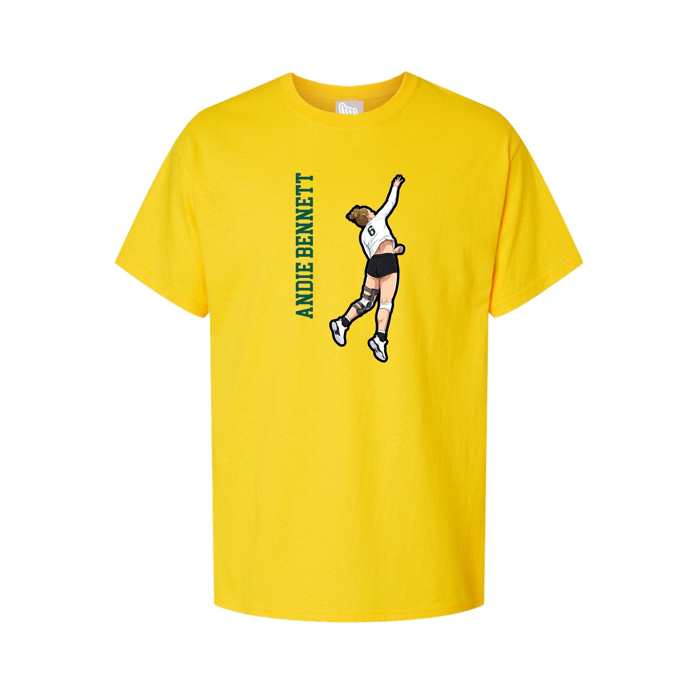 Tee — Name Vertical in Gold