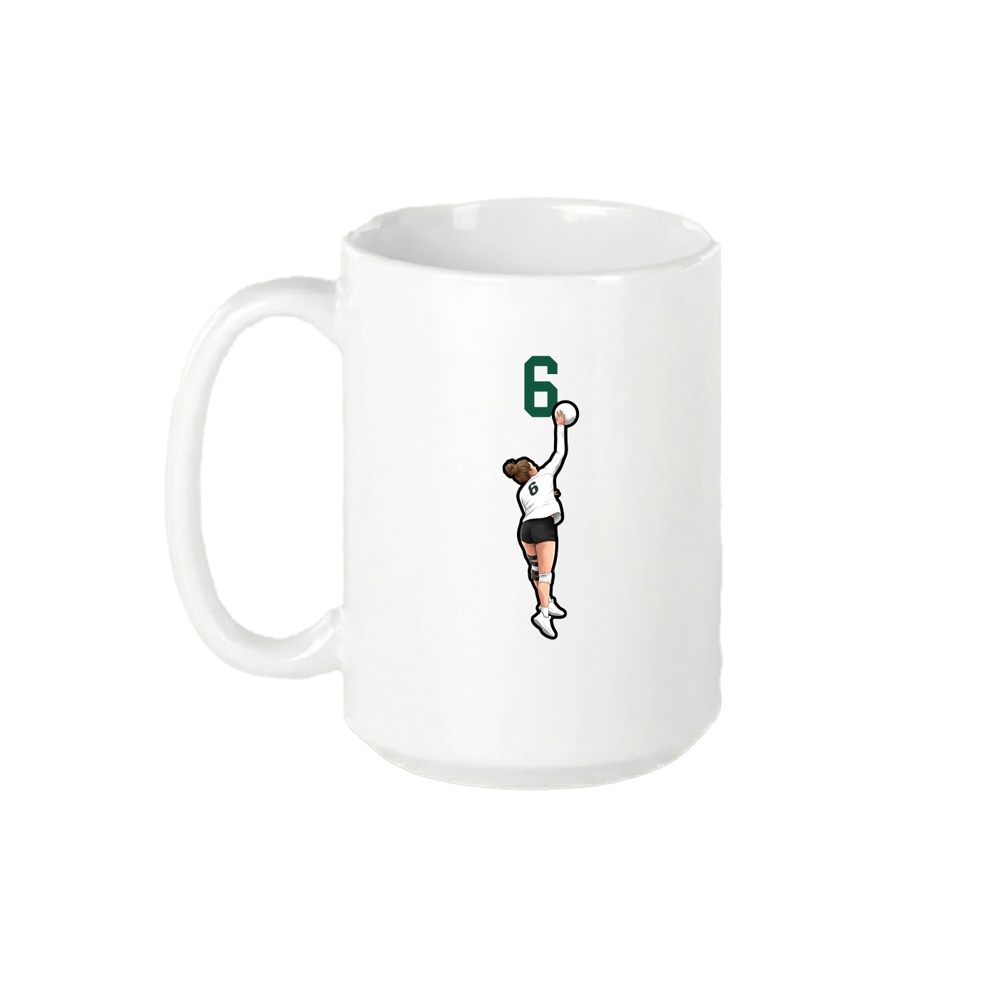 15oz Coffee Mug — Number Top in White