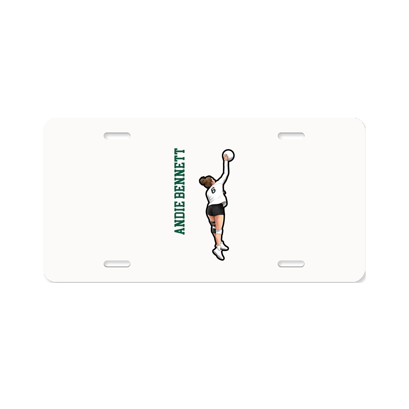 License Plate — Name Vertical in Classic