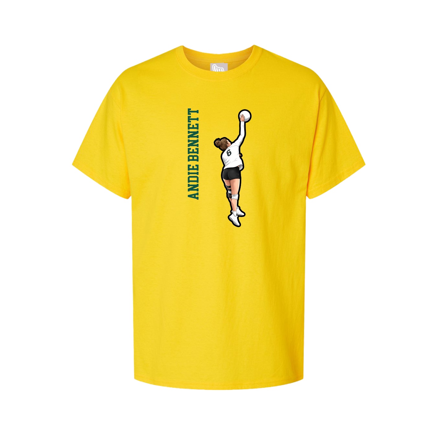Youth Tee — Name Vertical in Gold