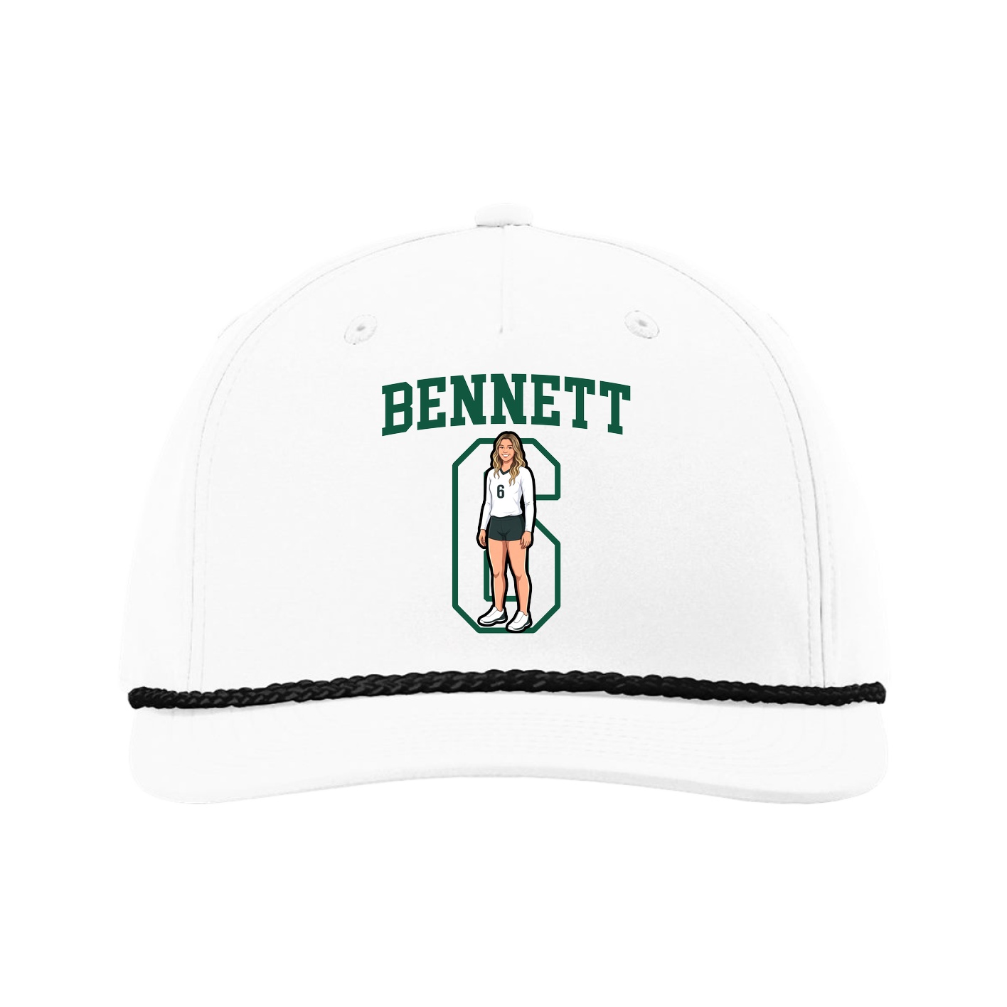 Five-Panel Classic Rope Cap — Shirsey in White