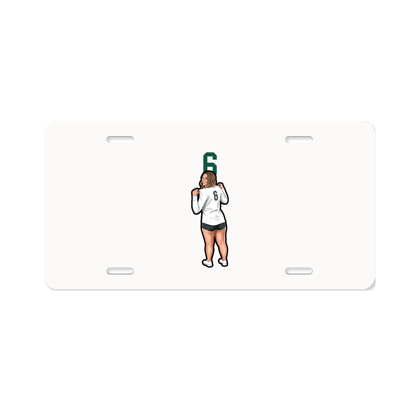 License Plate — Number Top in Classic