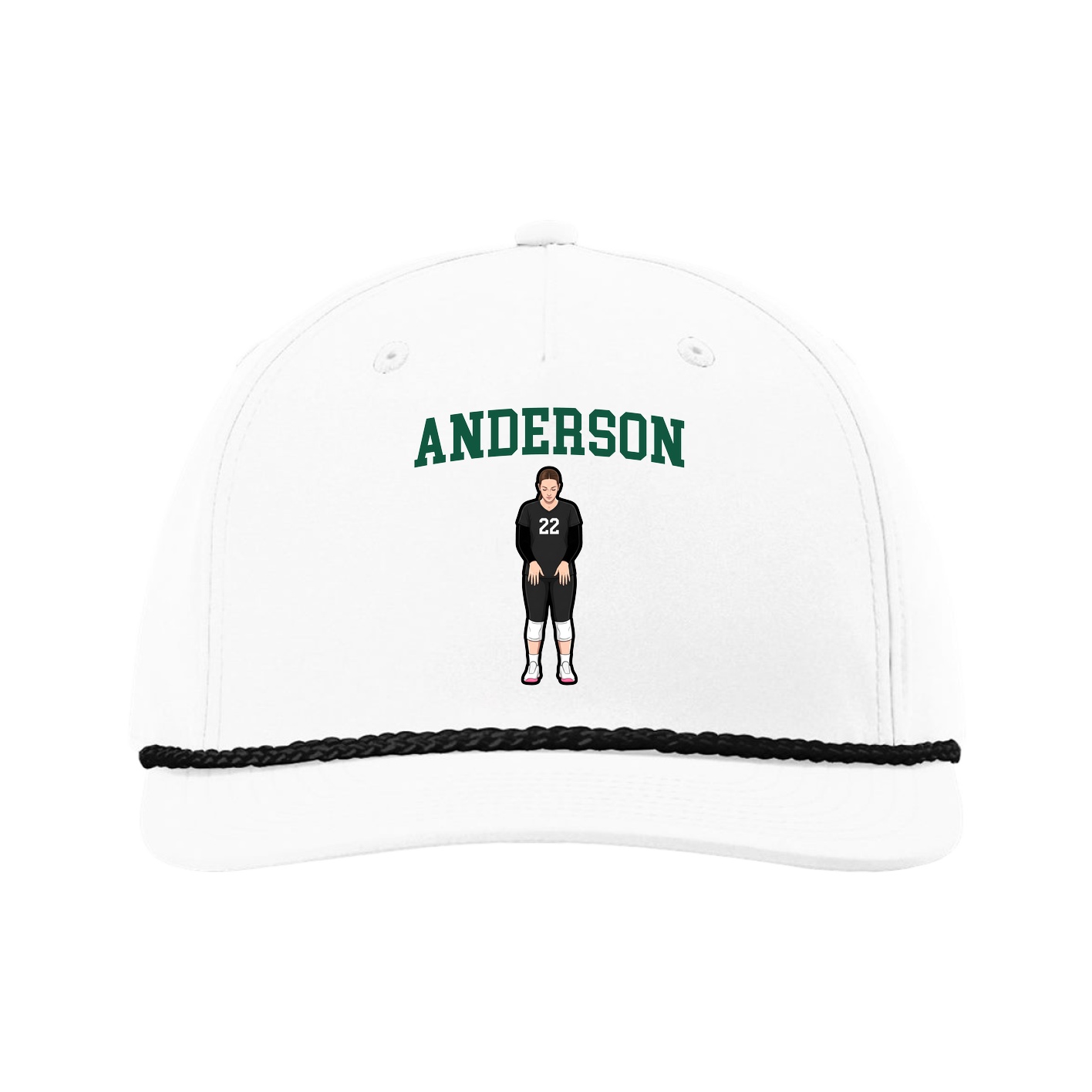 Five-Panel Classic Rope Cap — Shirsey in White