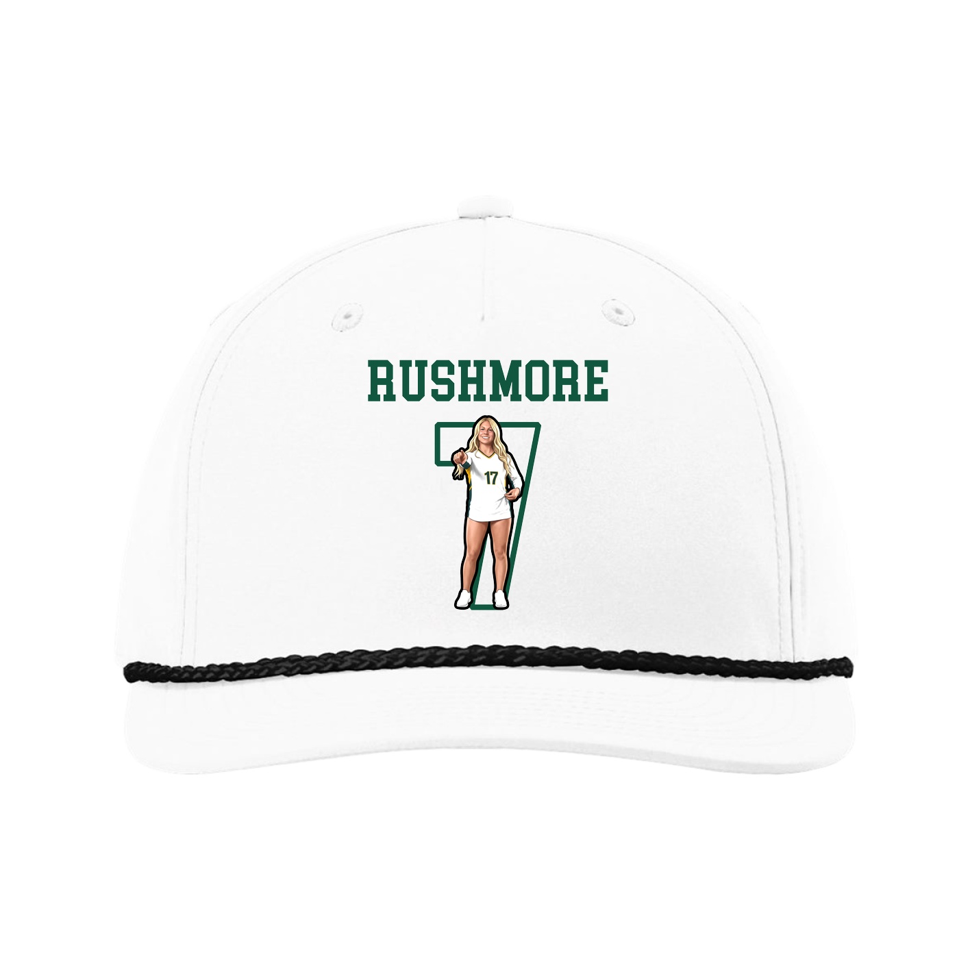 Five-Panel Classic Rope Cap — Shirsey in White