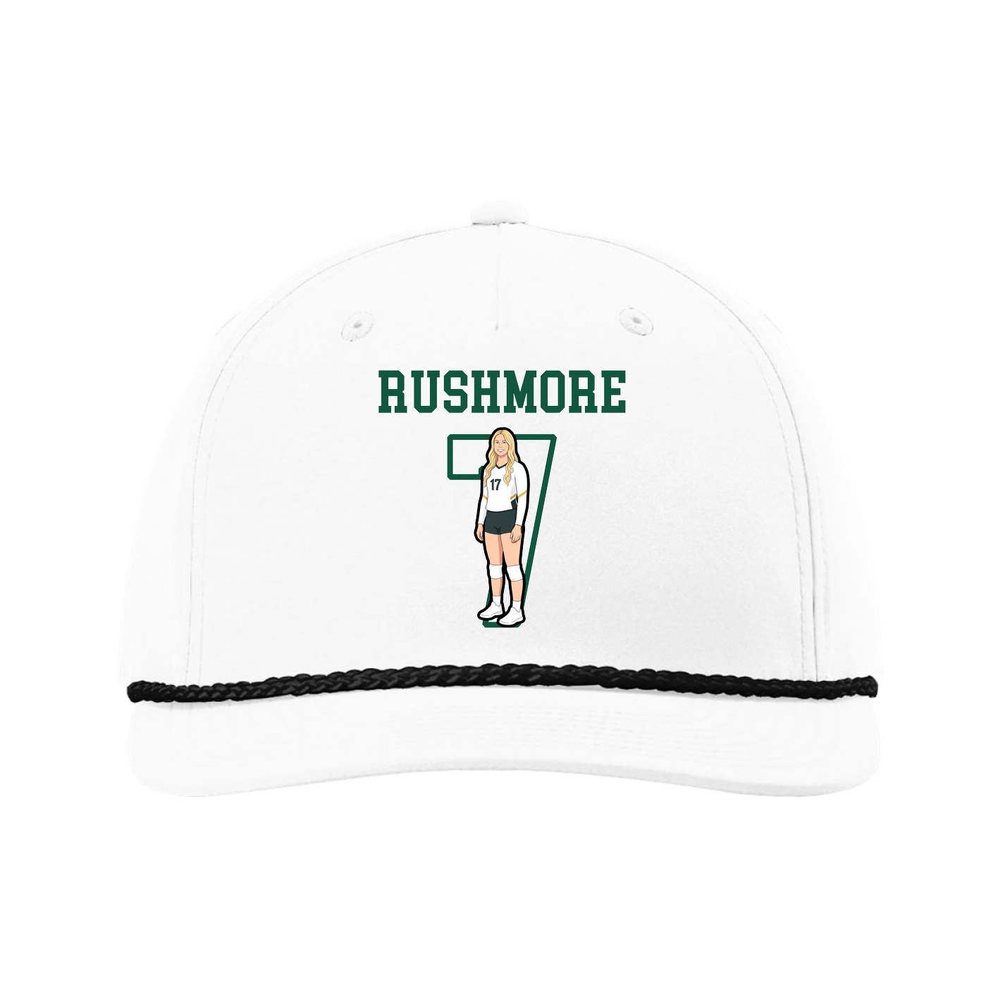 Five-Panel Classic Rope Cap — Shirsey in White