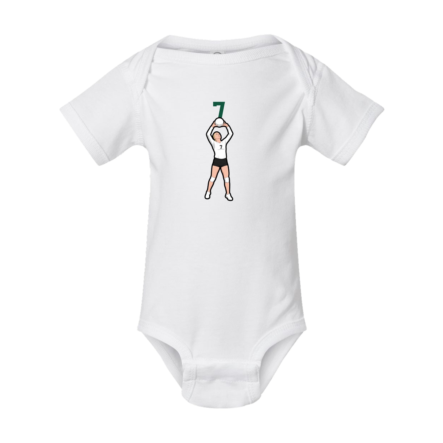 Baby Onesie — Number Top in White