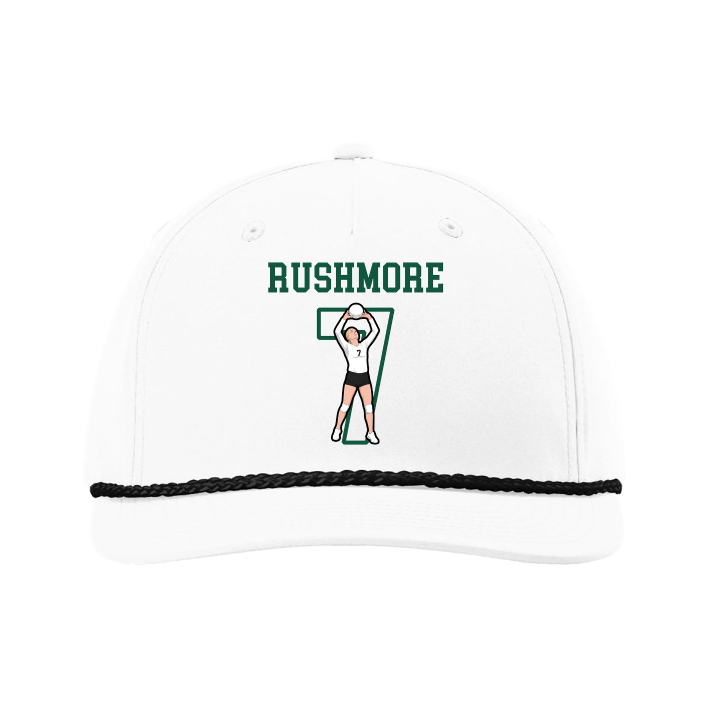 Five-Panel Classic Rope Cap — Shirsey in White