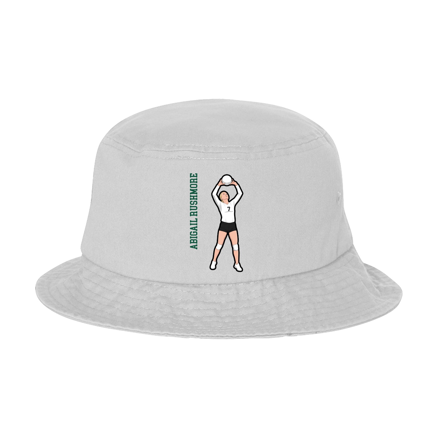 Bucket Cap — Name Vertical in White