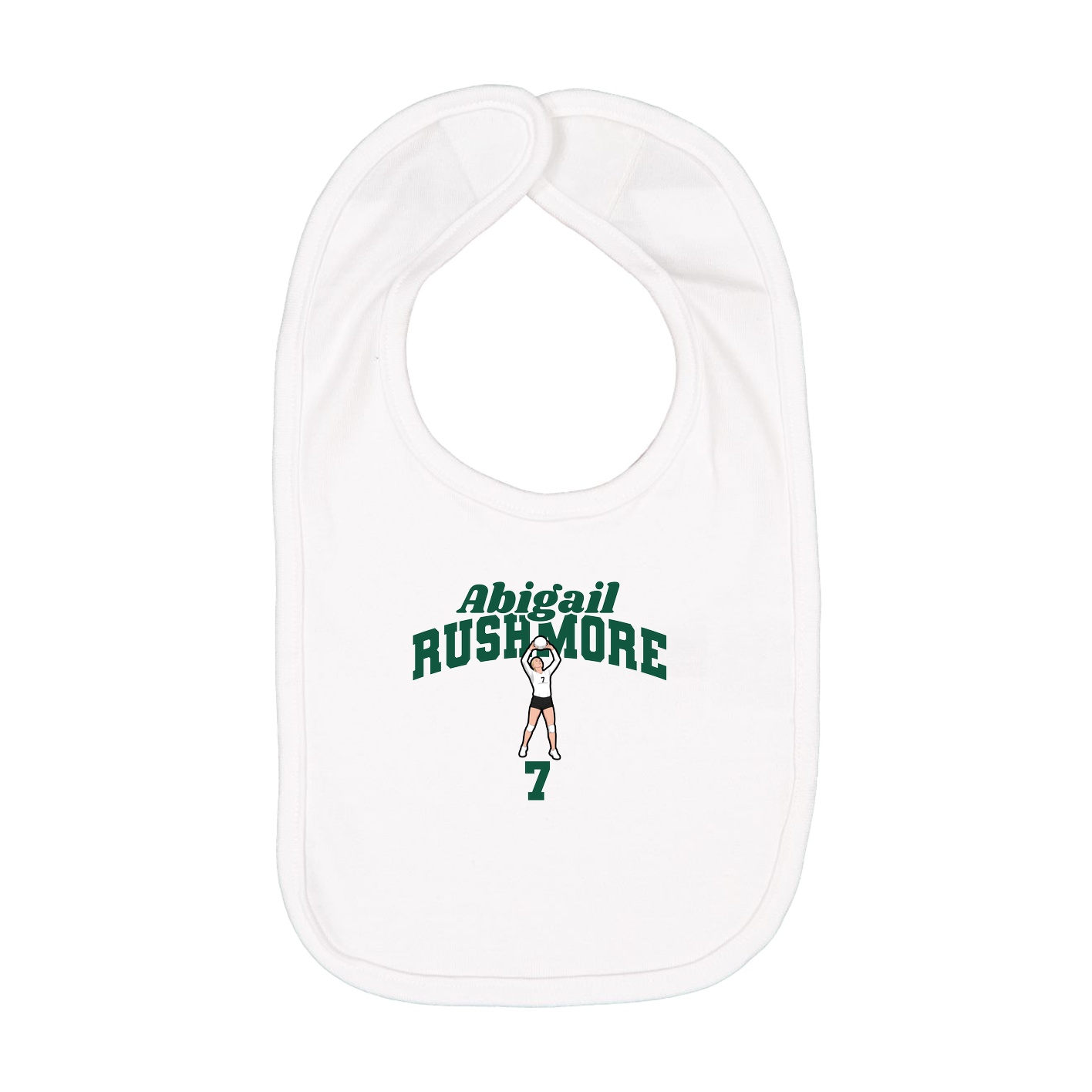 Infant Bib — Signature Arch in White