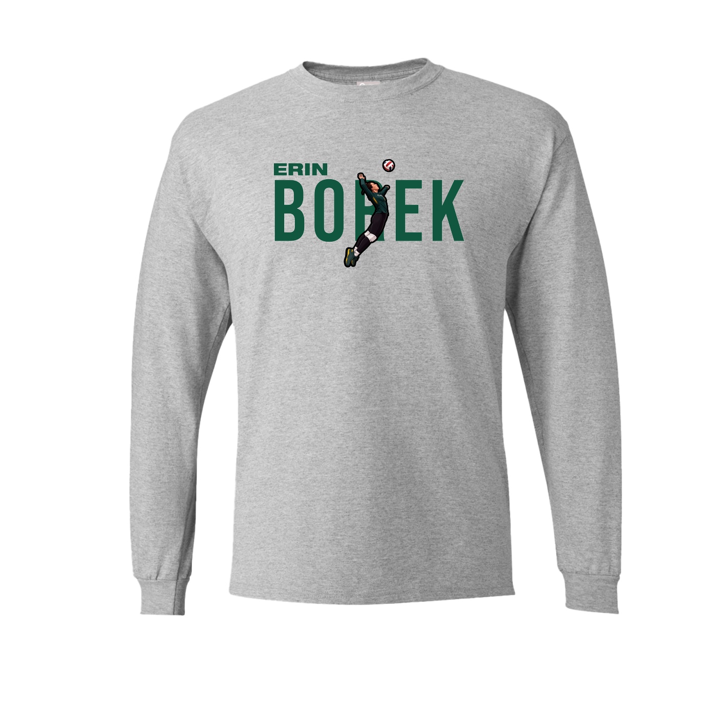 Long Sleeve Tee — Player Name in Grey