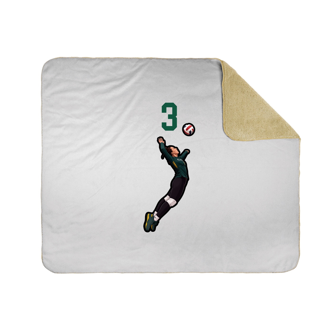 Throw Blanket — Number Top in White