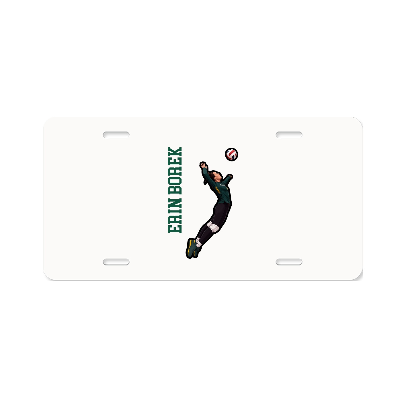 License Plate — Name Vertical in Classic