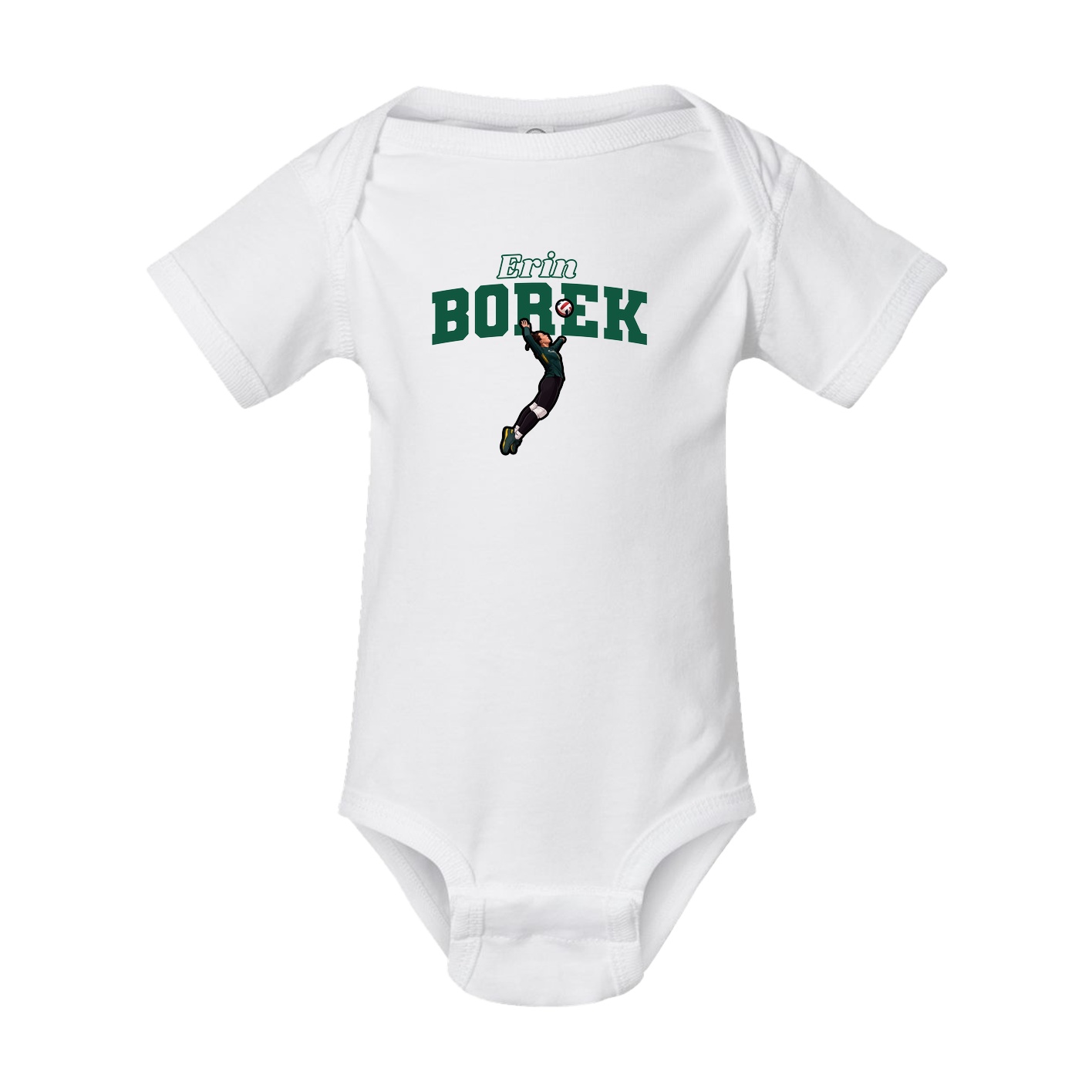 Baby Onesie — Name Arch in White