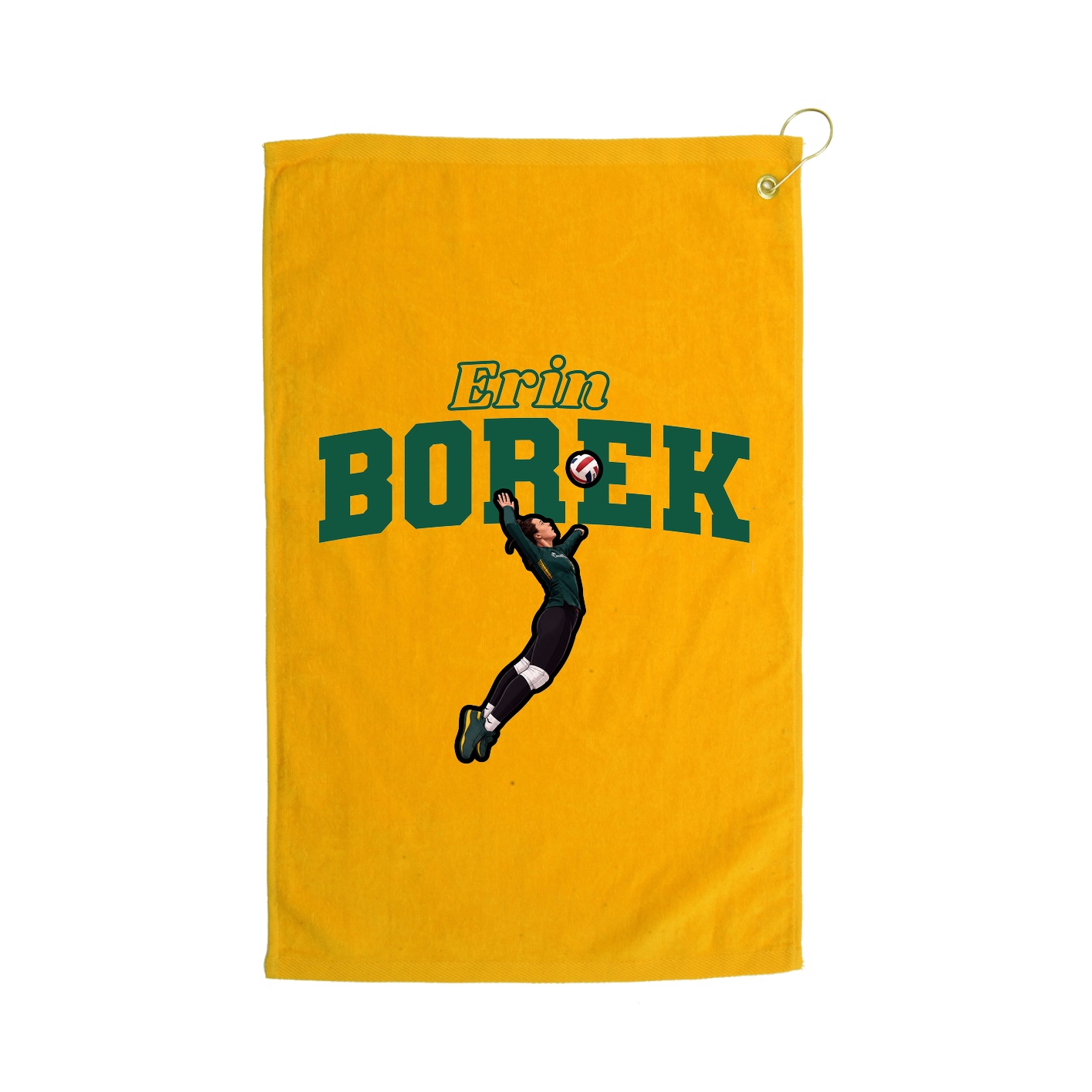 Golf Towel — Name Arch in Gold