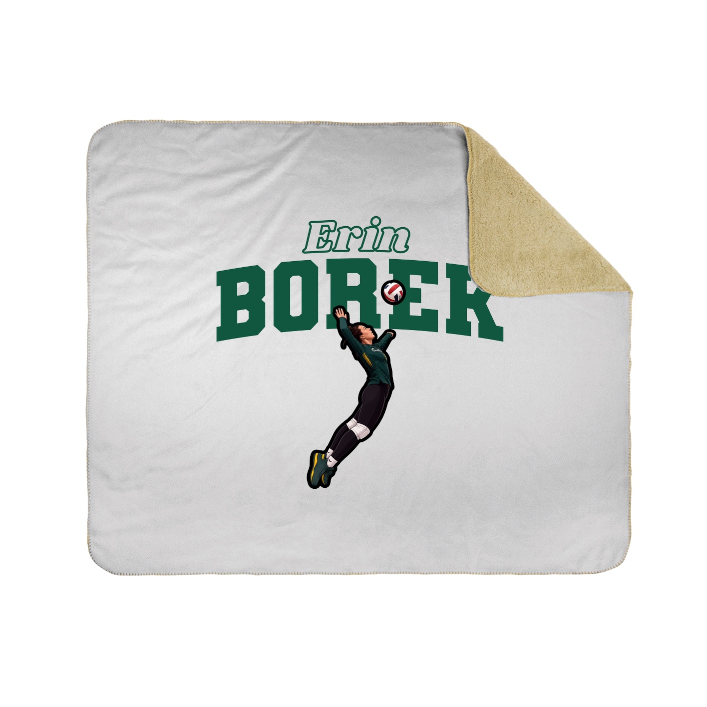 Throw Blanket — Name Arch in White