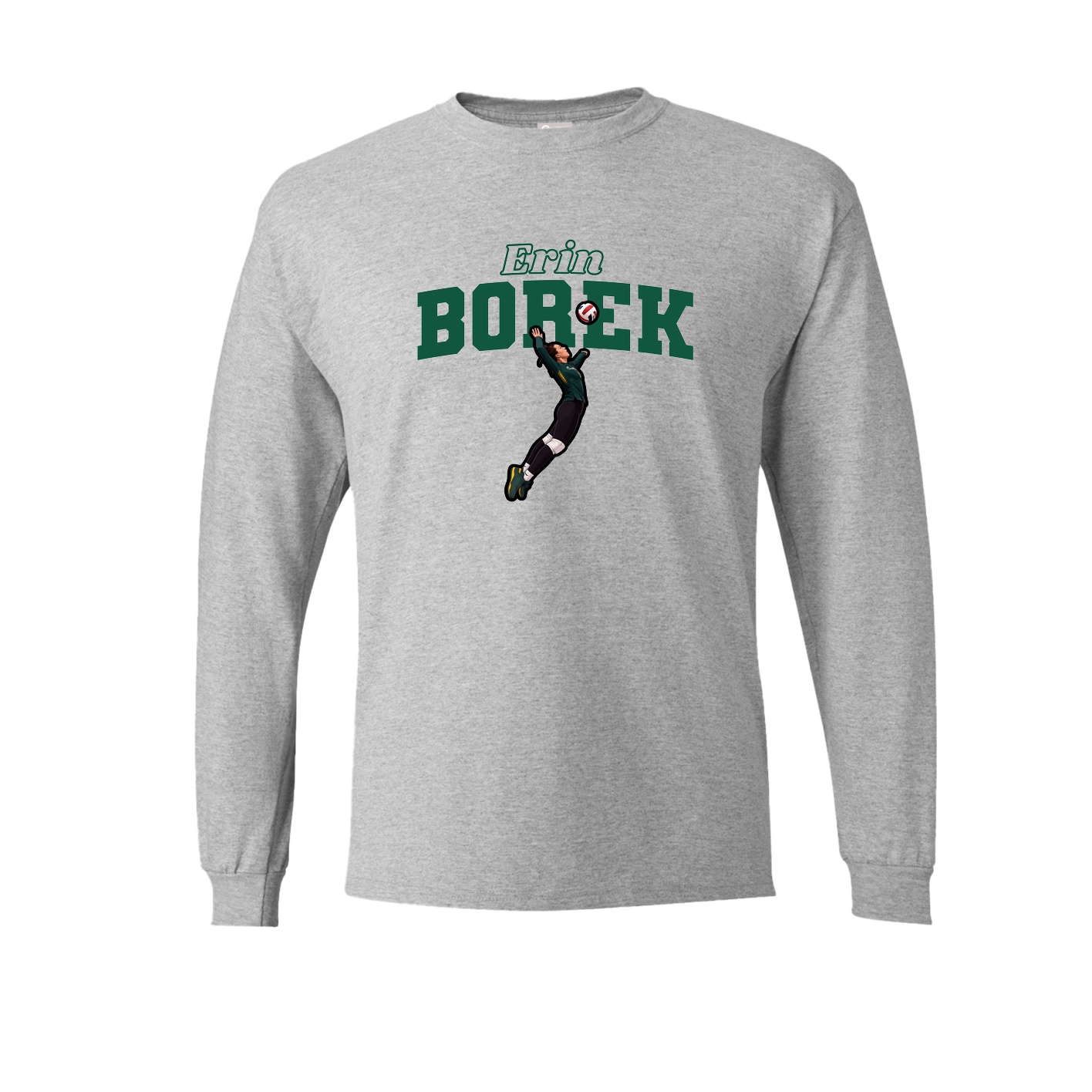 Long Sleeve Tee — Name Arch in Grey