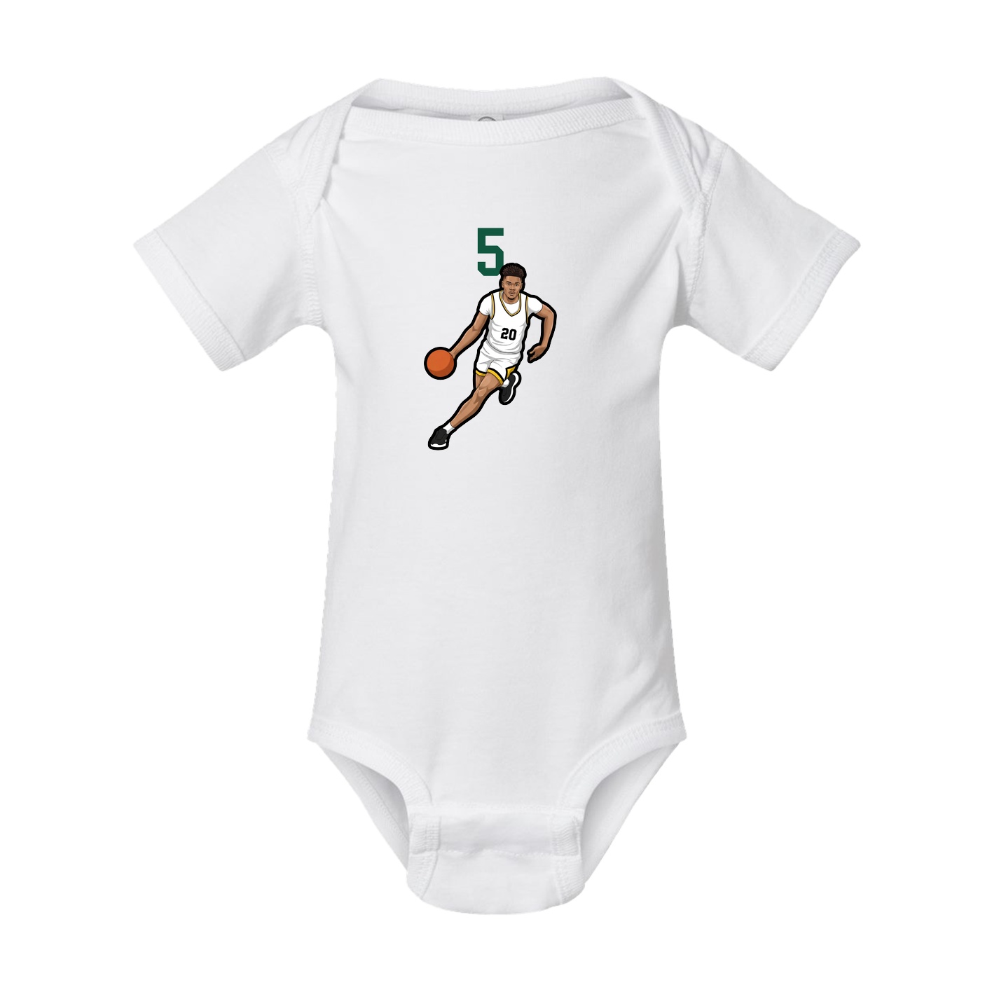 Baby Onesie — Number Top in White