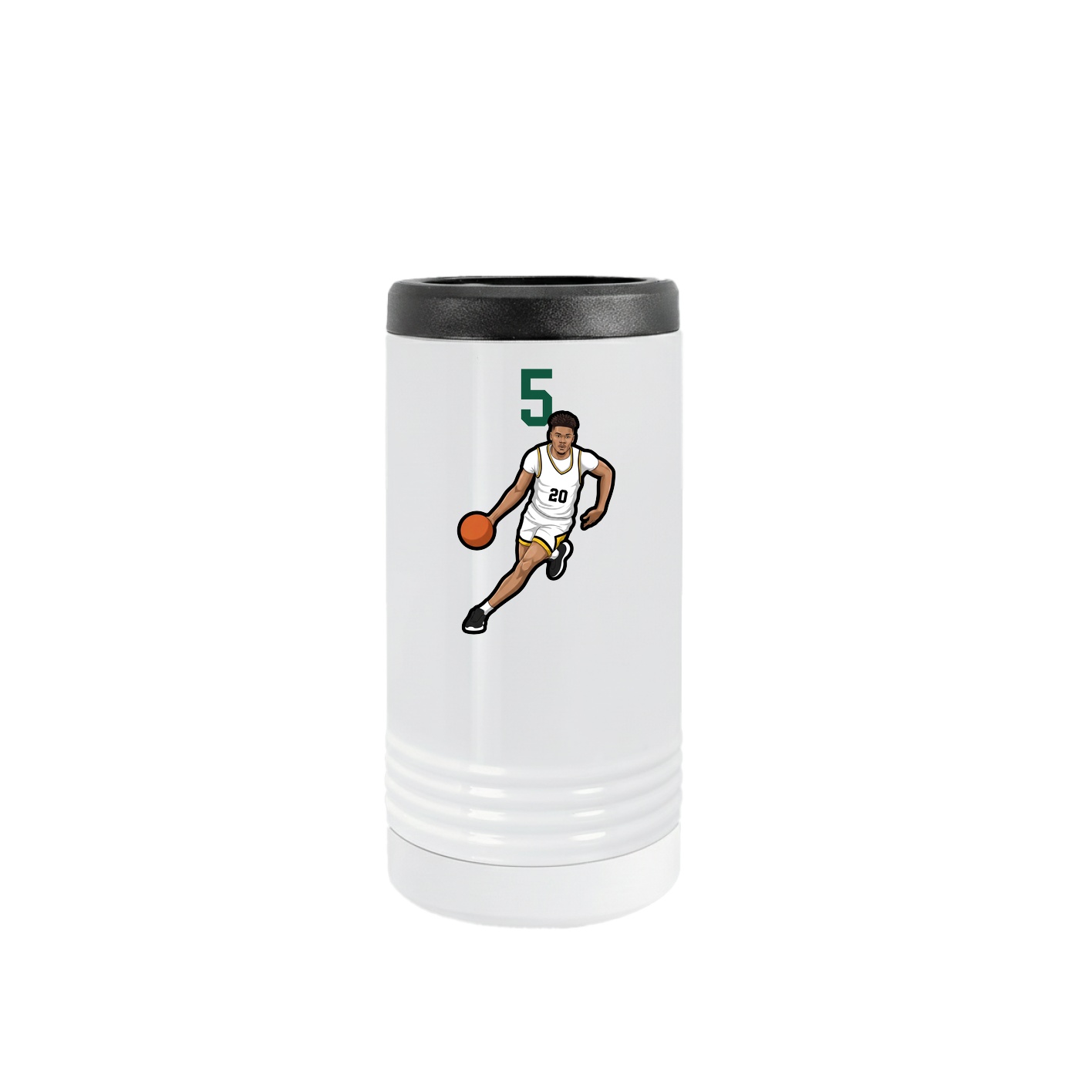 Slim Beverage Holder — Number Top in White