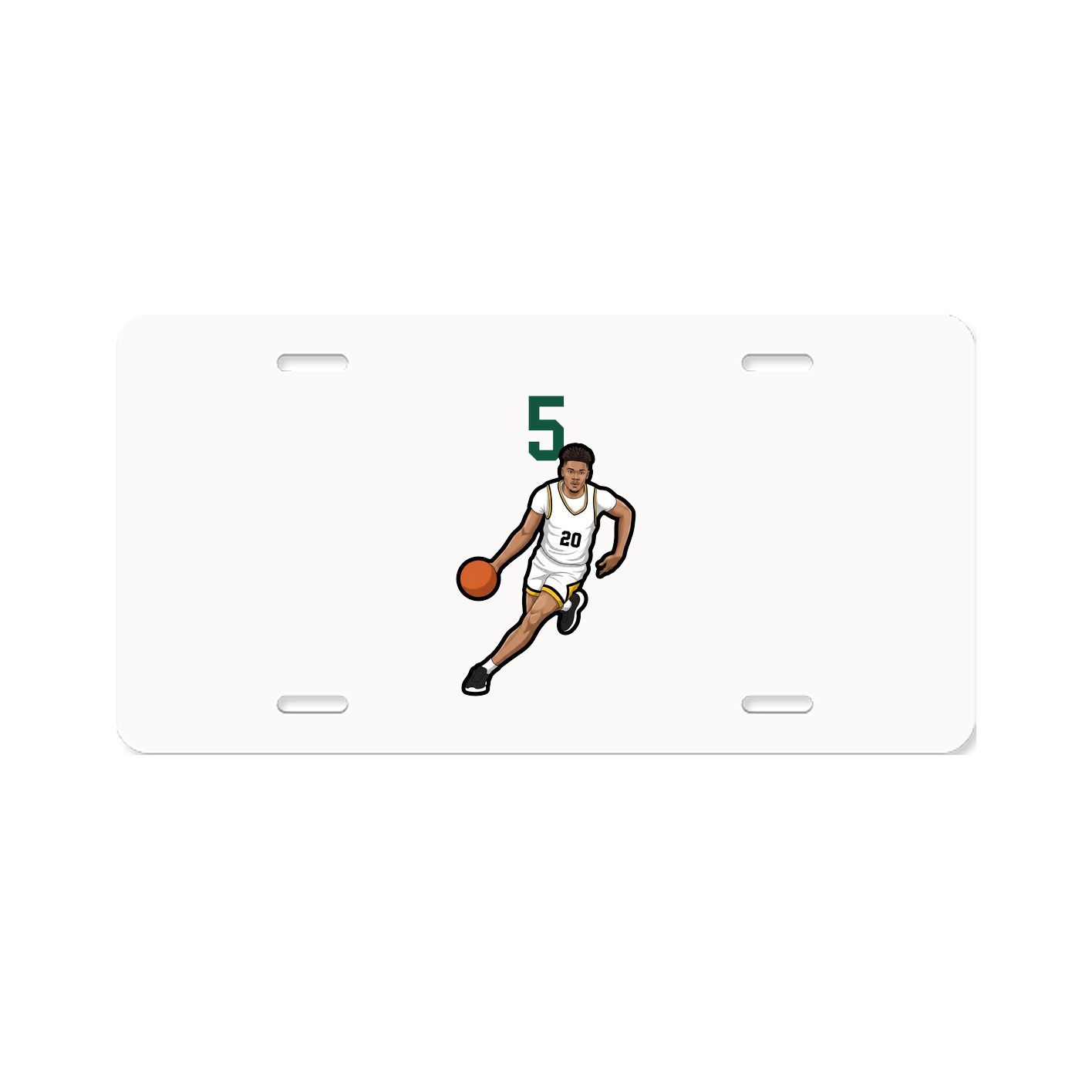 License Plate — Number Top in Classic
