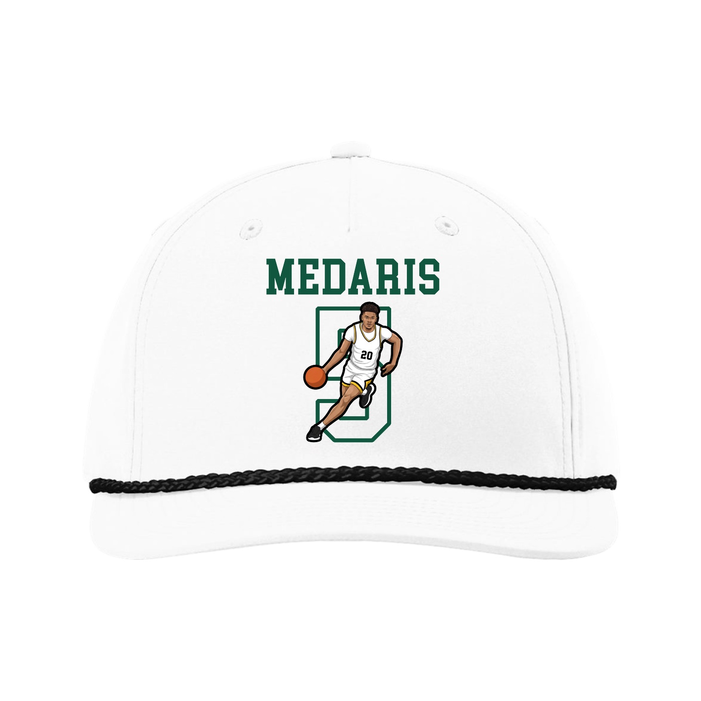 Five-Panel Classic Rope Cap — Shirsey in White