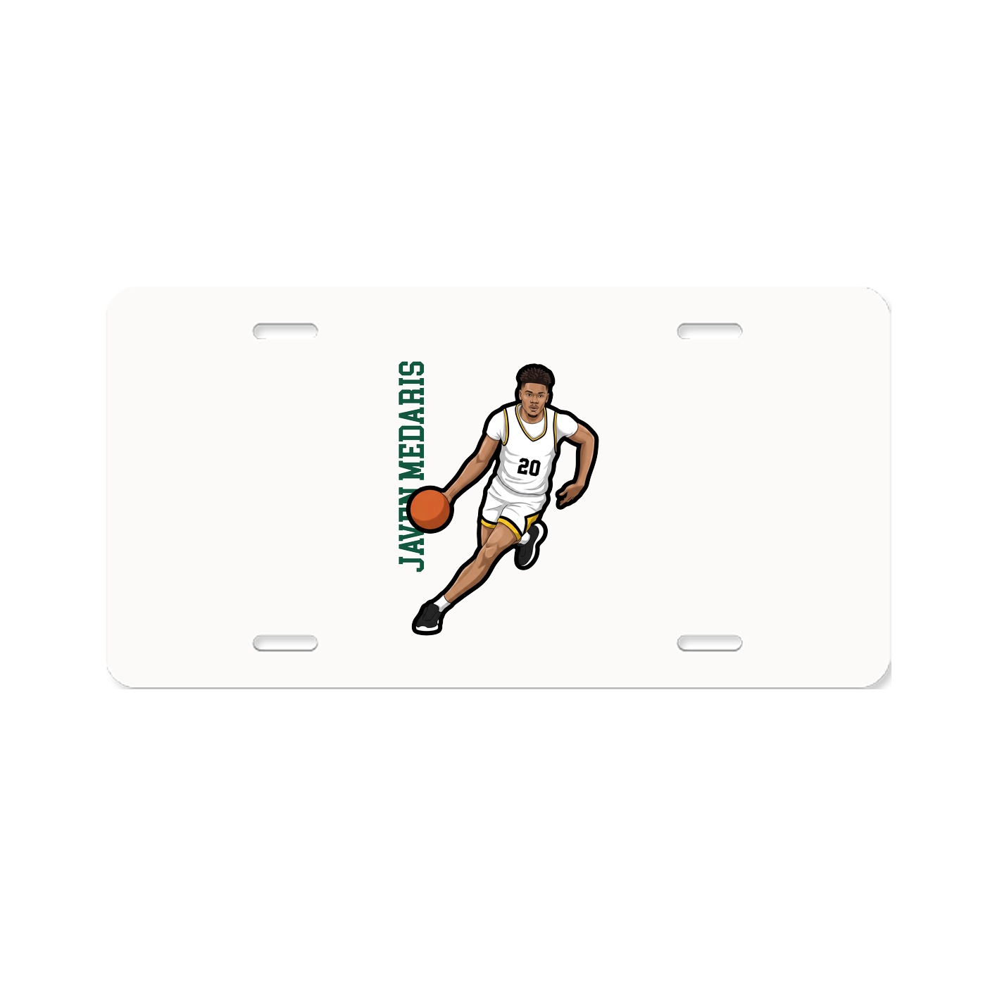 License Plate — Name Vertical in Classic