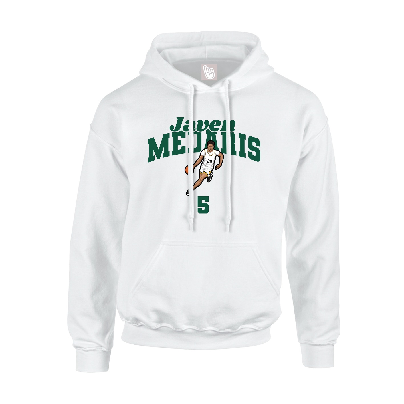 Youth Hoodie — Signature Arch in White
