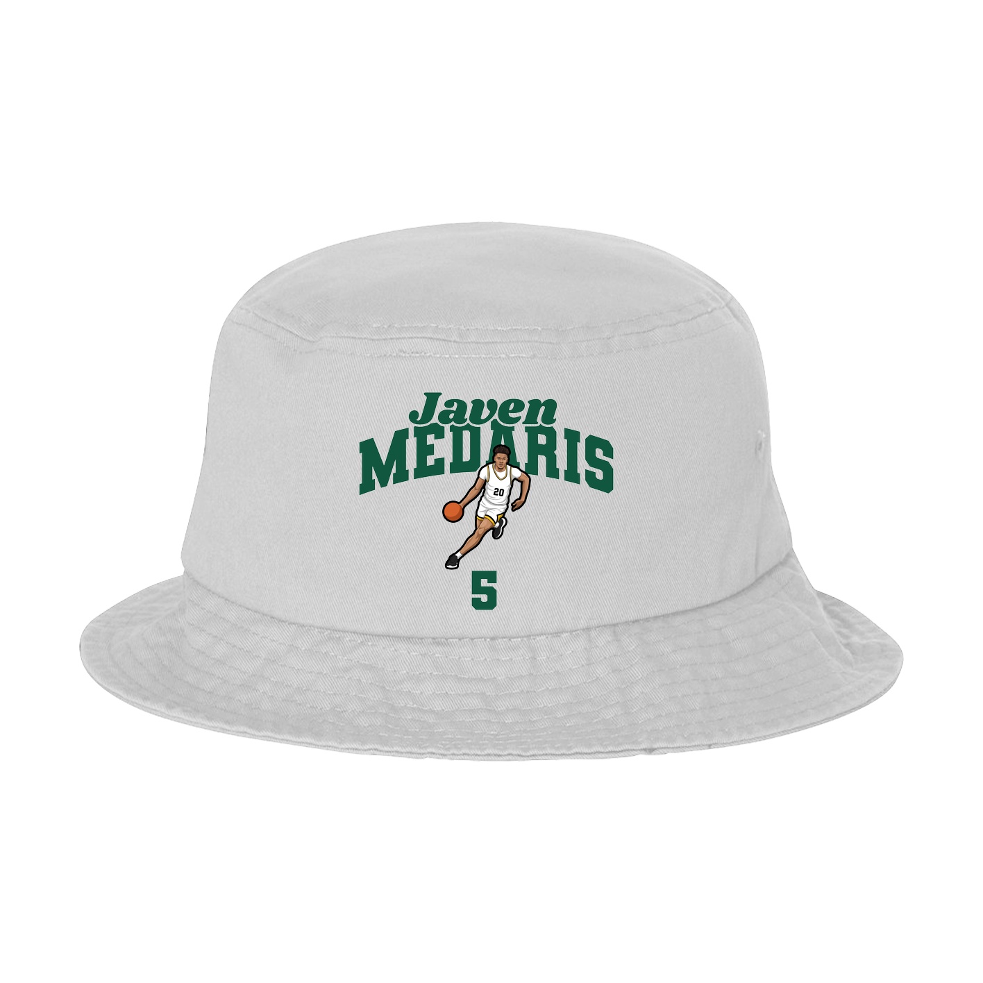 Bucket Cap — Signature Arch in White