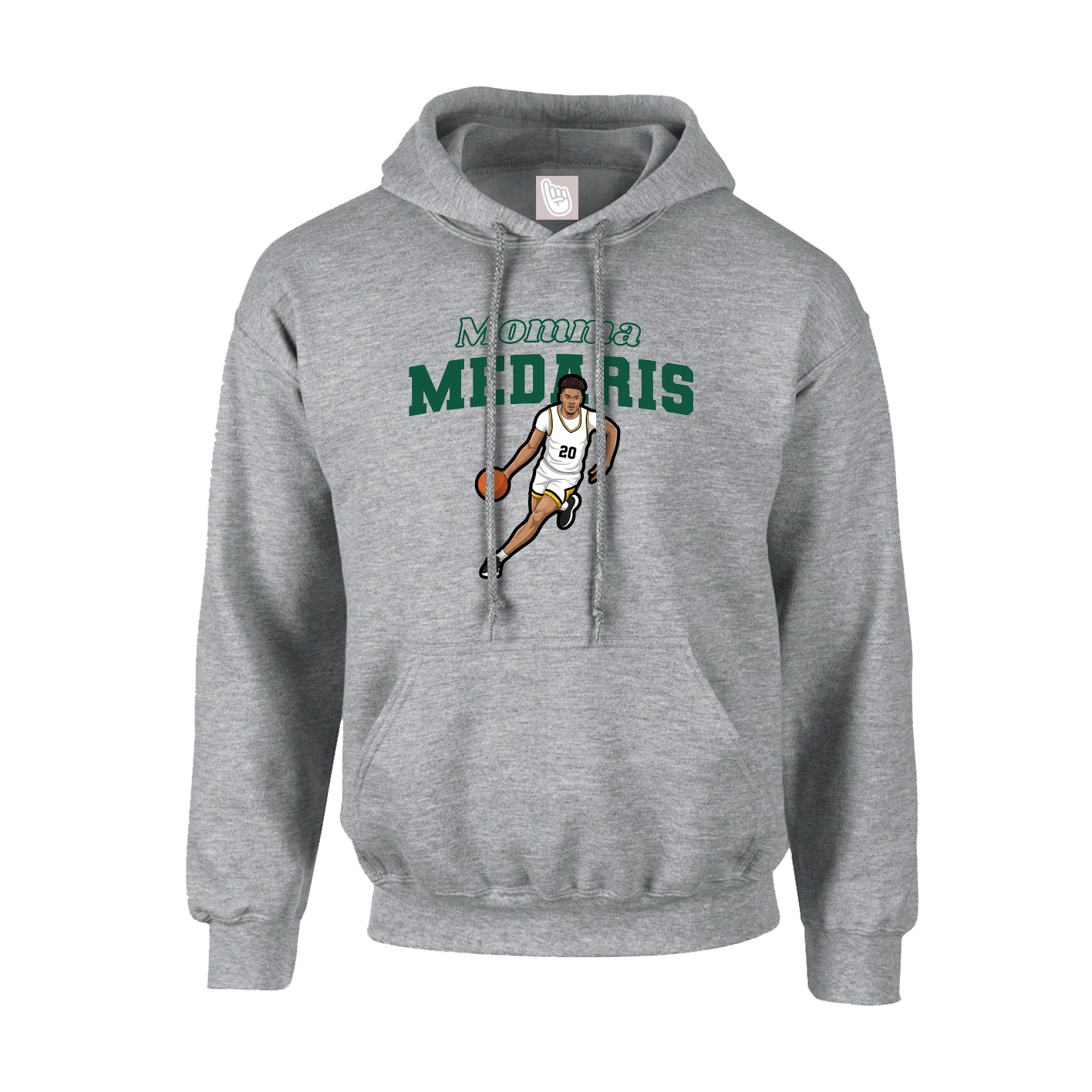 Youth Hoodie — Mothers Day Block in Grey