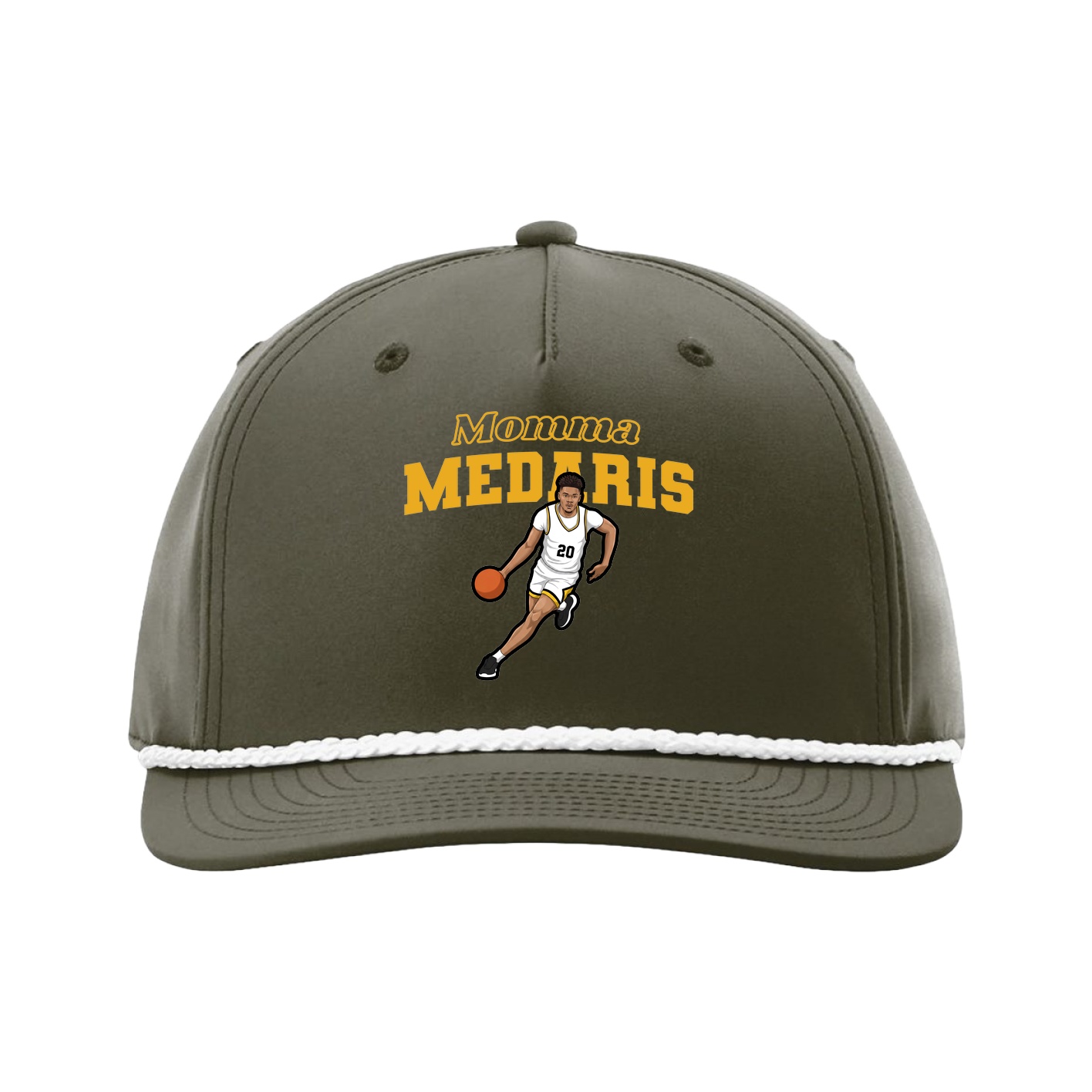 Five-Panel Classic Rope Cap — Mothers Day Block in Green