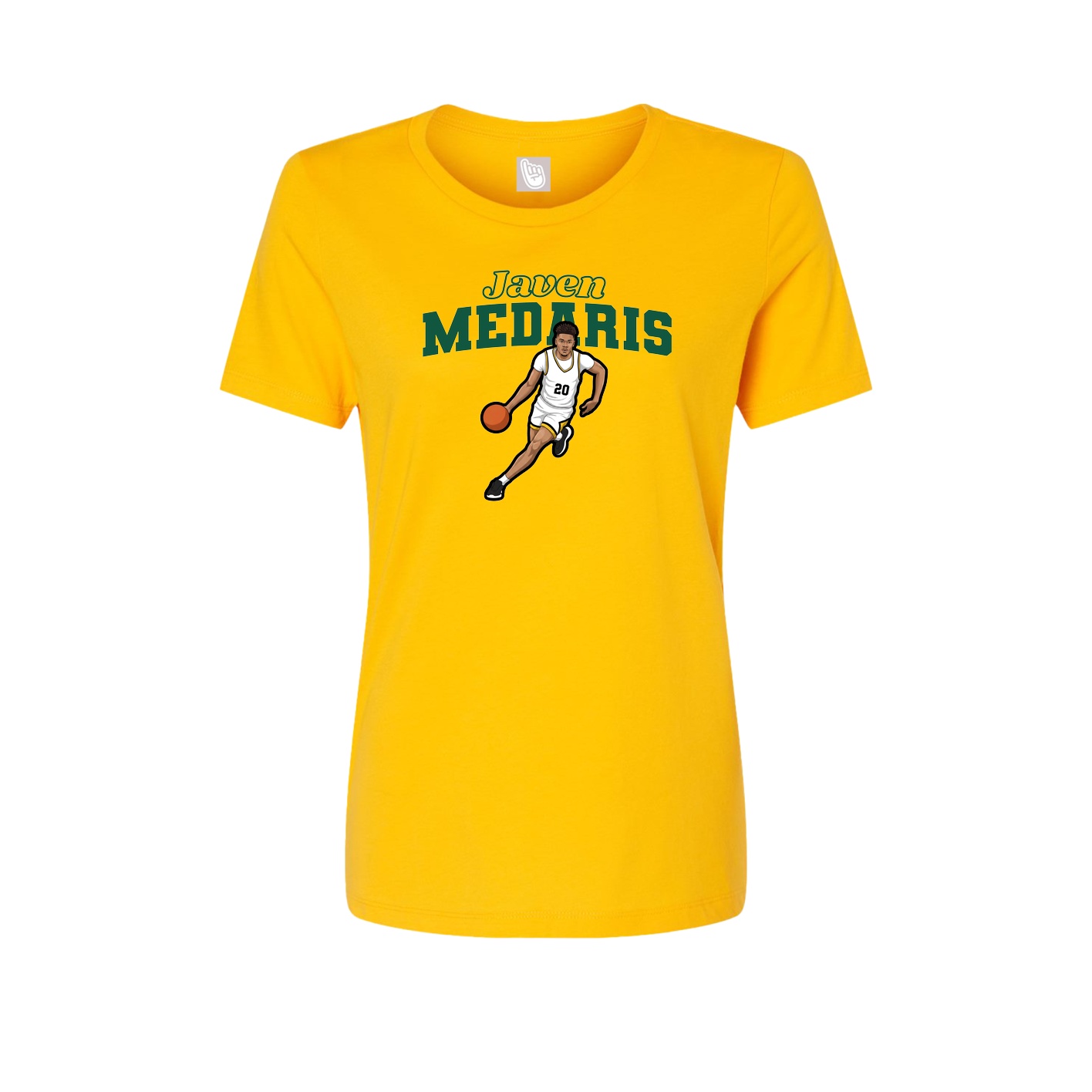 Womens Tee — Name Arch in Gold
