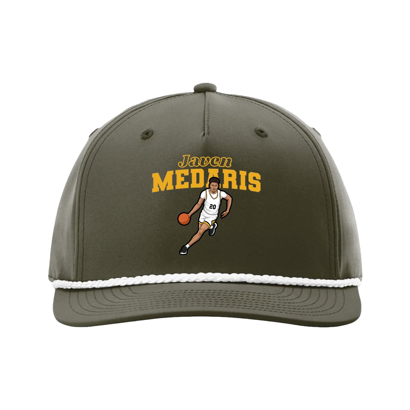 Five-Panel Classic Rope Cap — Name Arch in Green