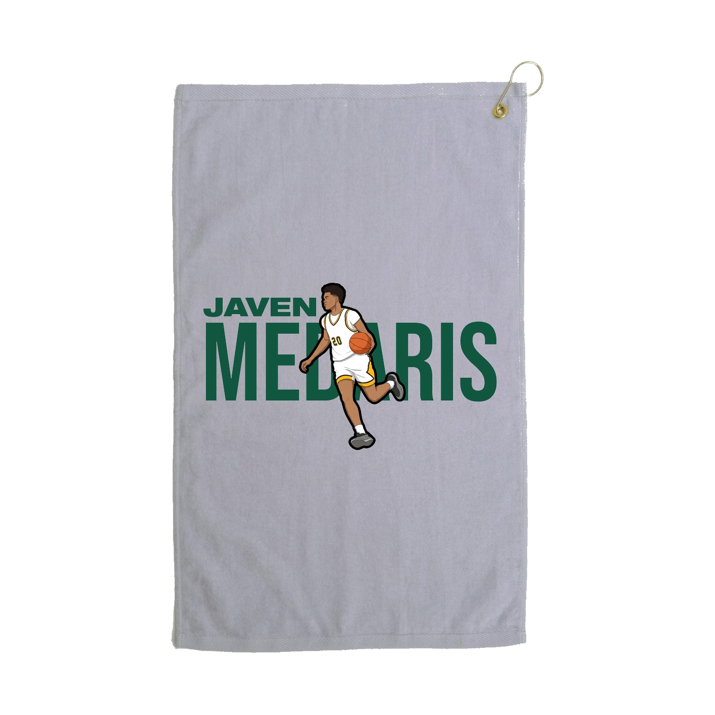 Golf Towel — Player Name in Grey