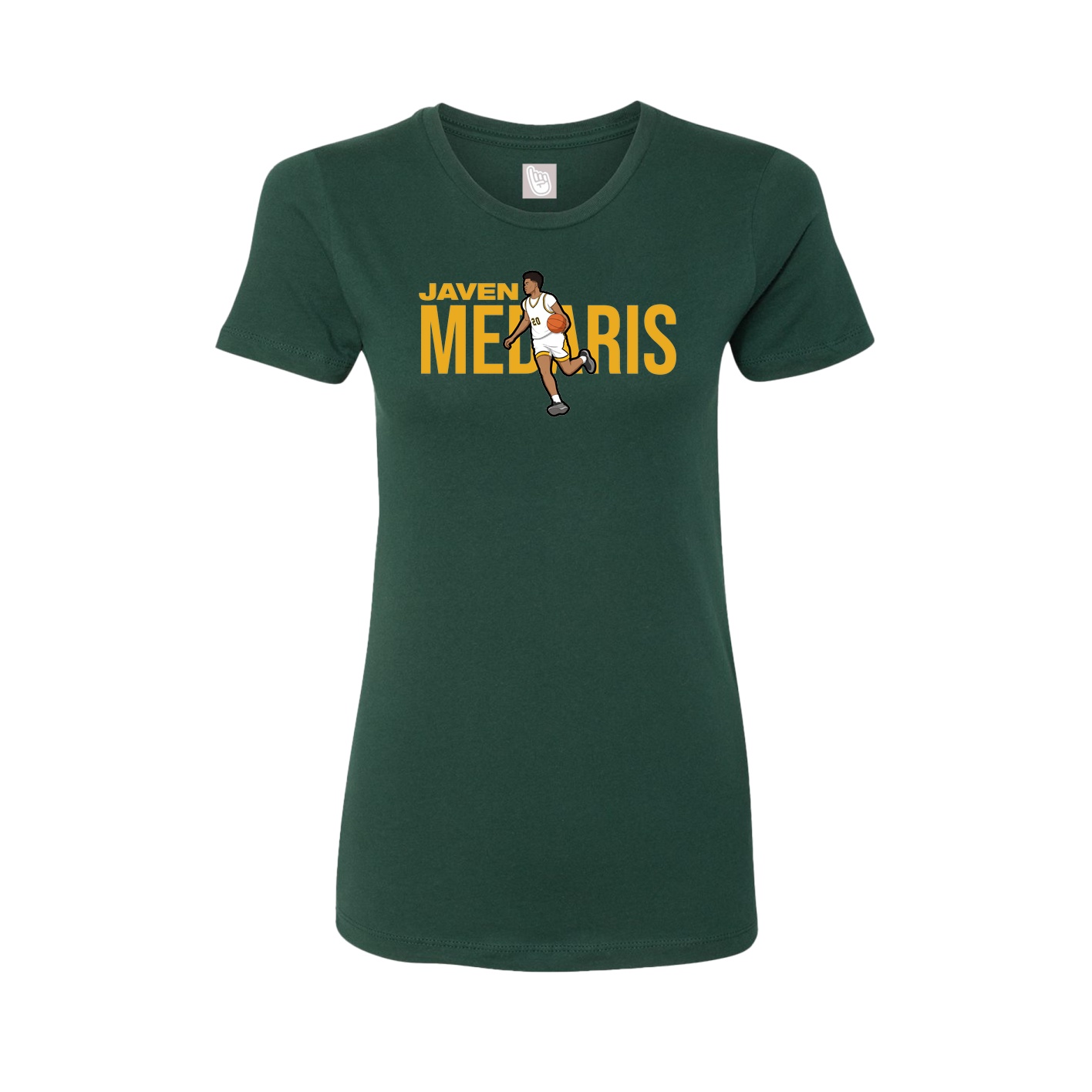 Womens Tee — Player Name in Green