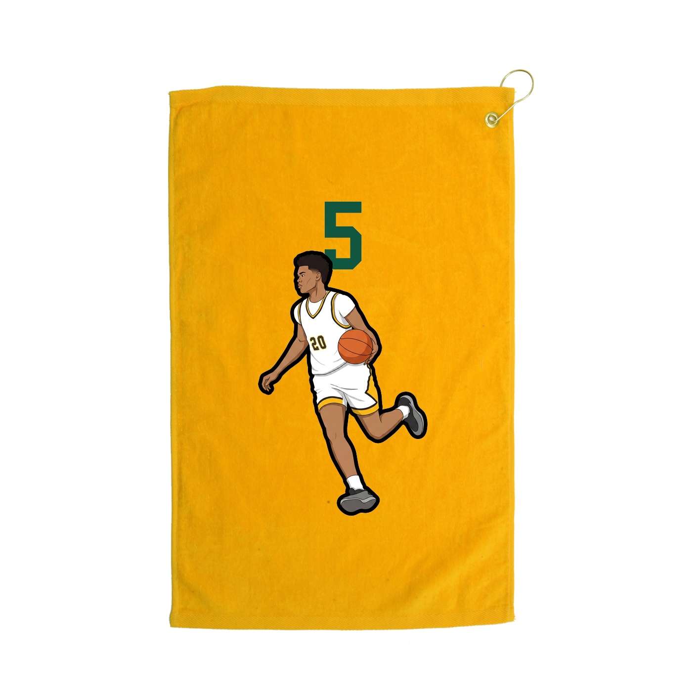 Golf Towel — Number Top in Gold