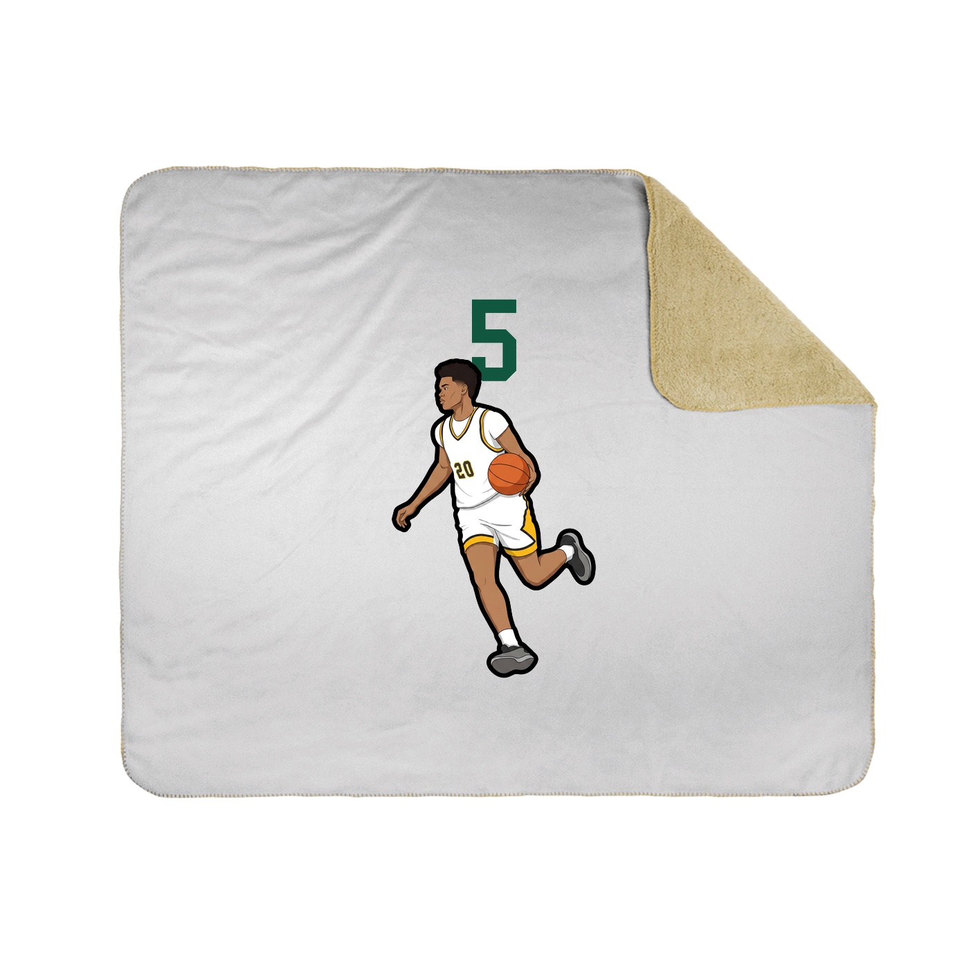 Throw Blanket — Number Top in White