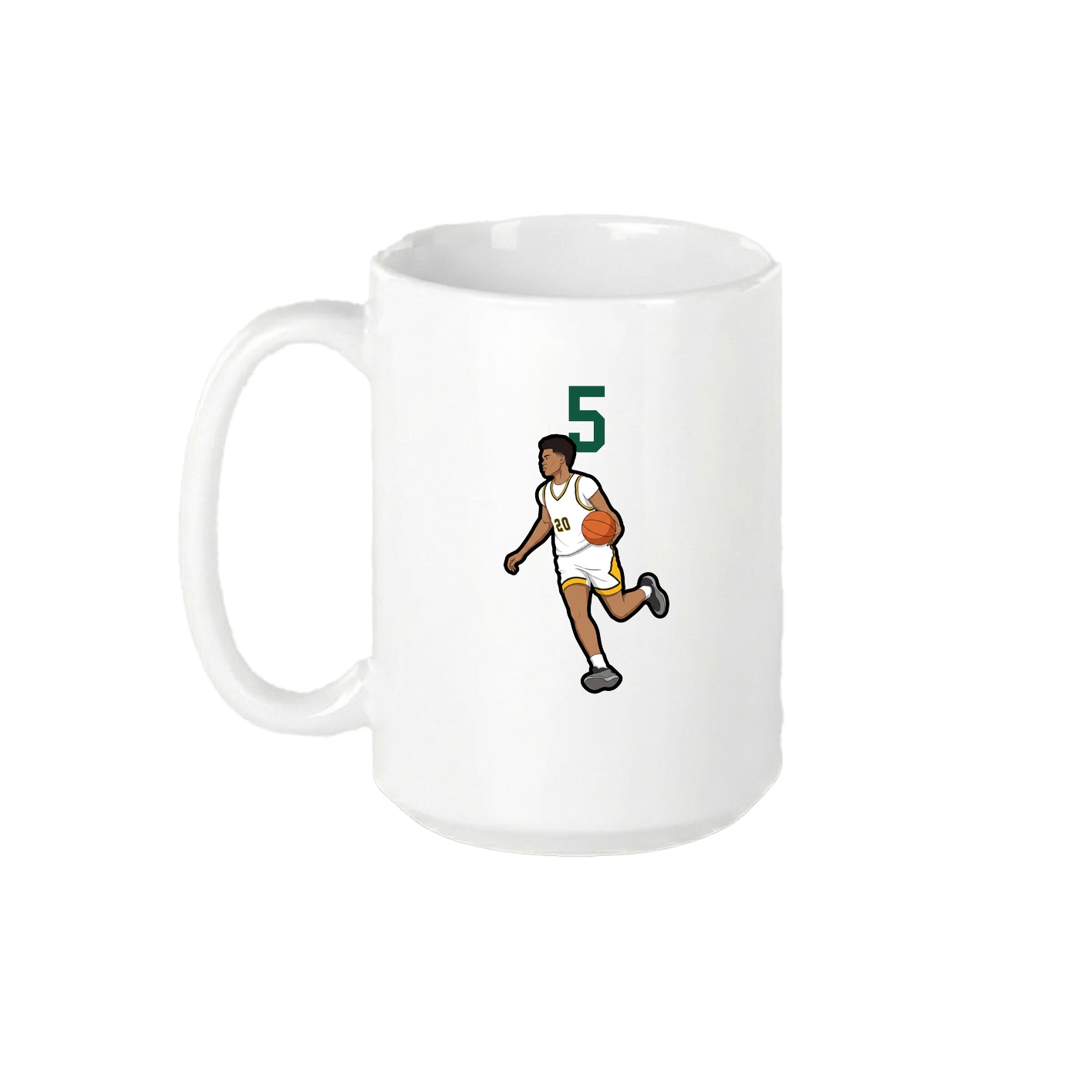 15oz Coffee Mug — Number Top in White