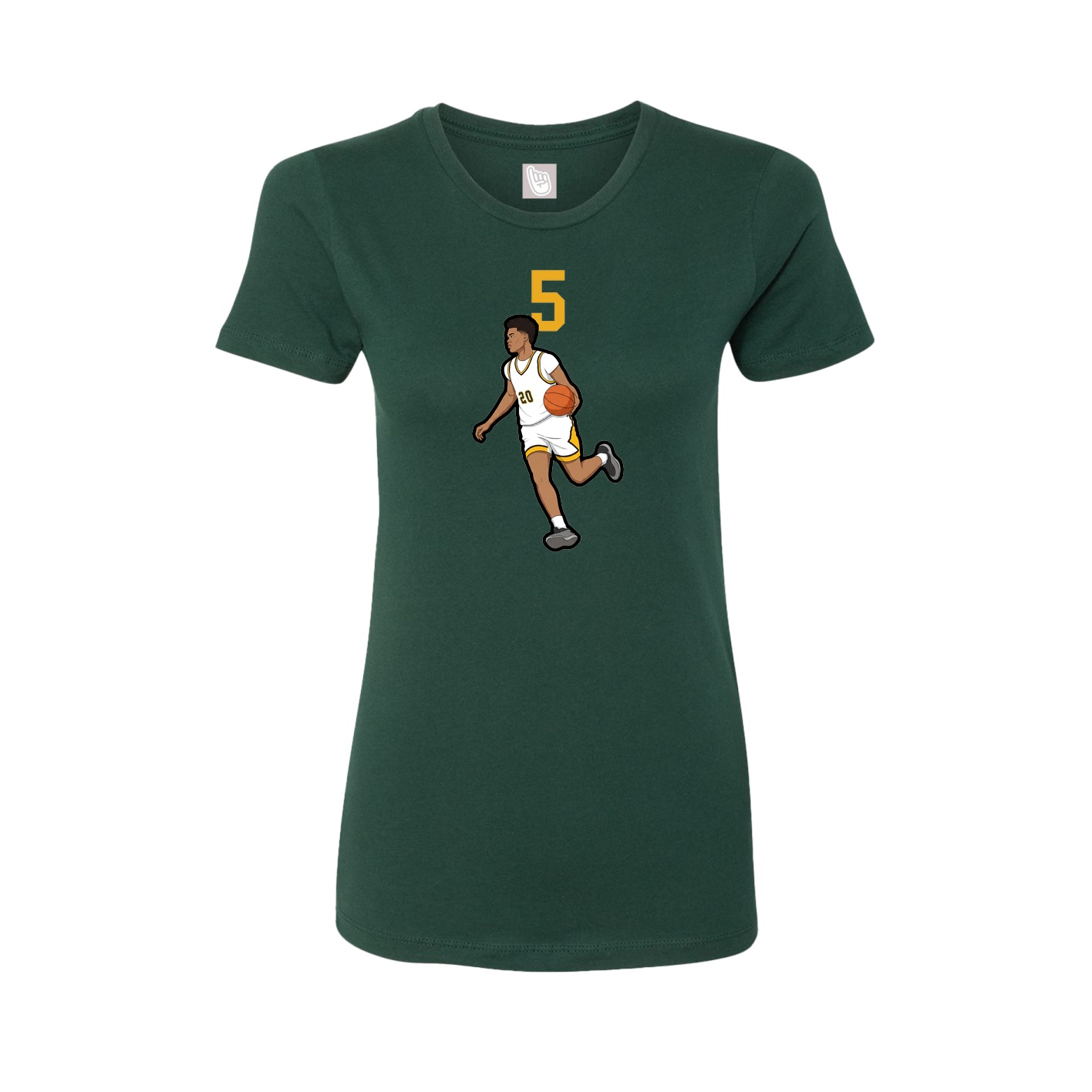 Womens Tee — Number Top in Green