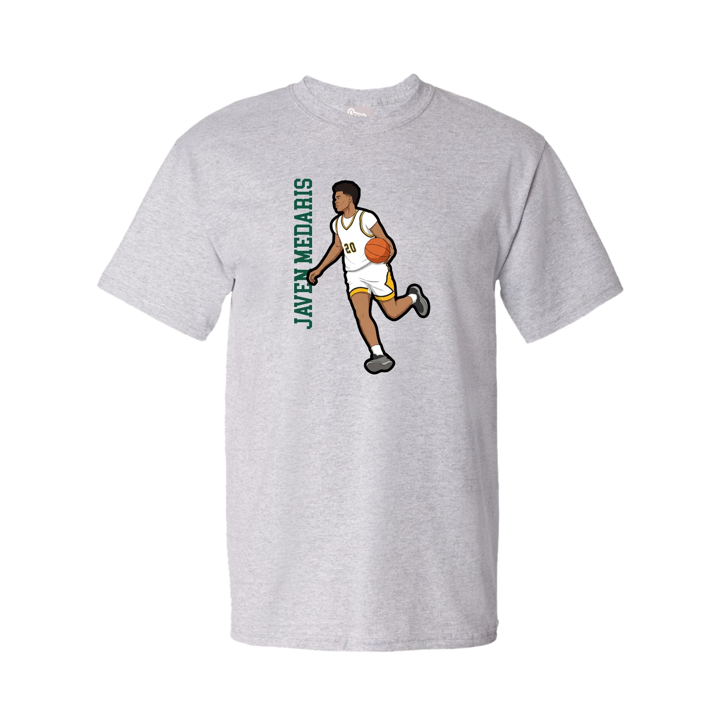 Youth Tee — Name Vertical in Grey