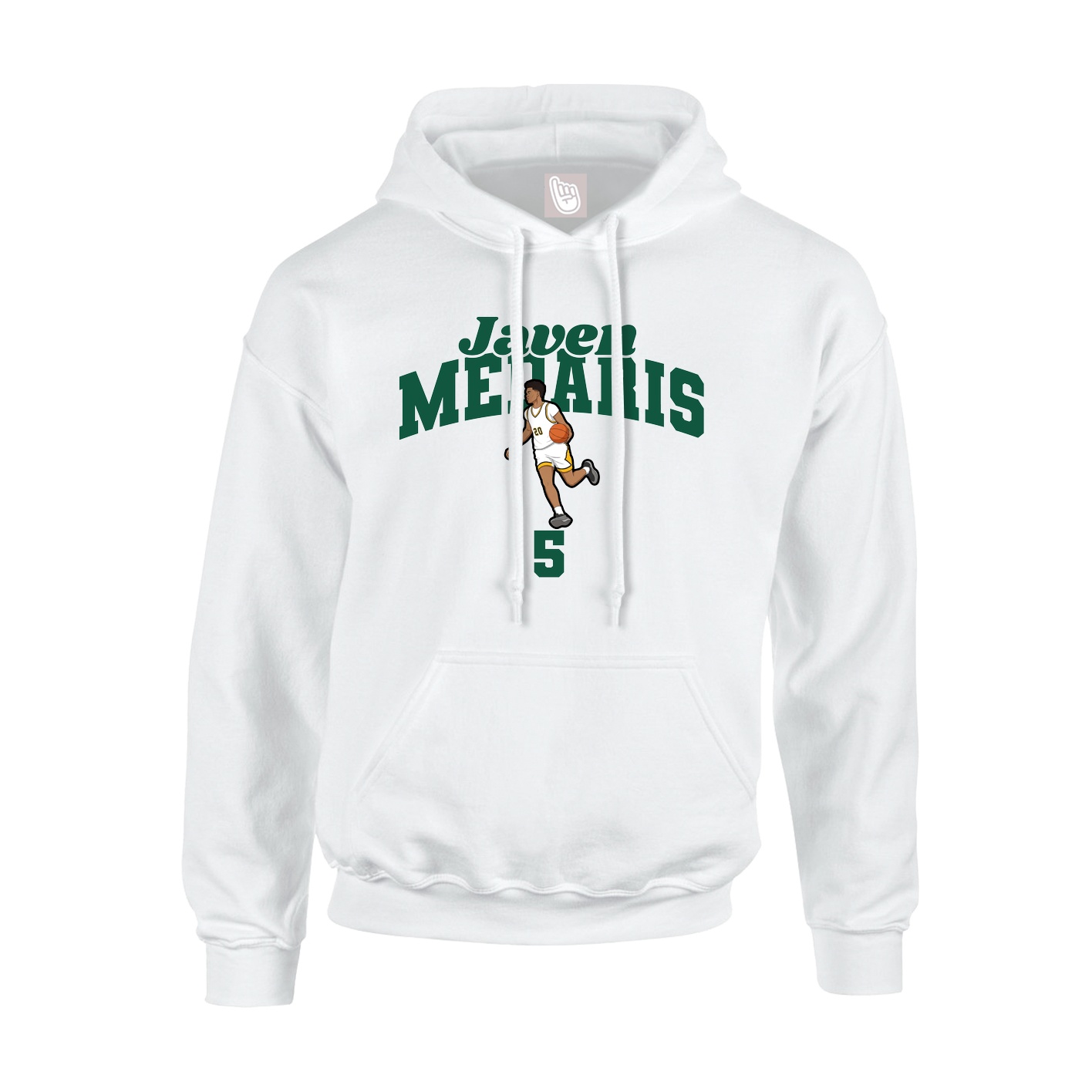 Hoodie — Signature Arch in White
